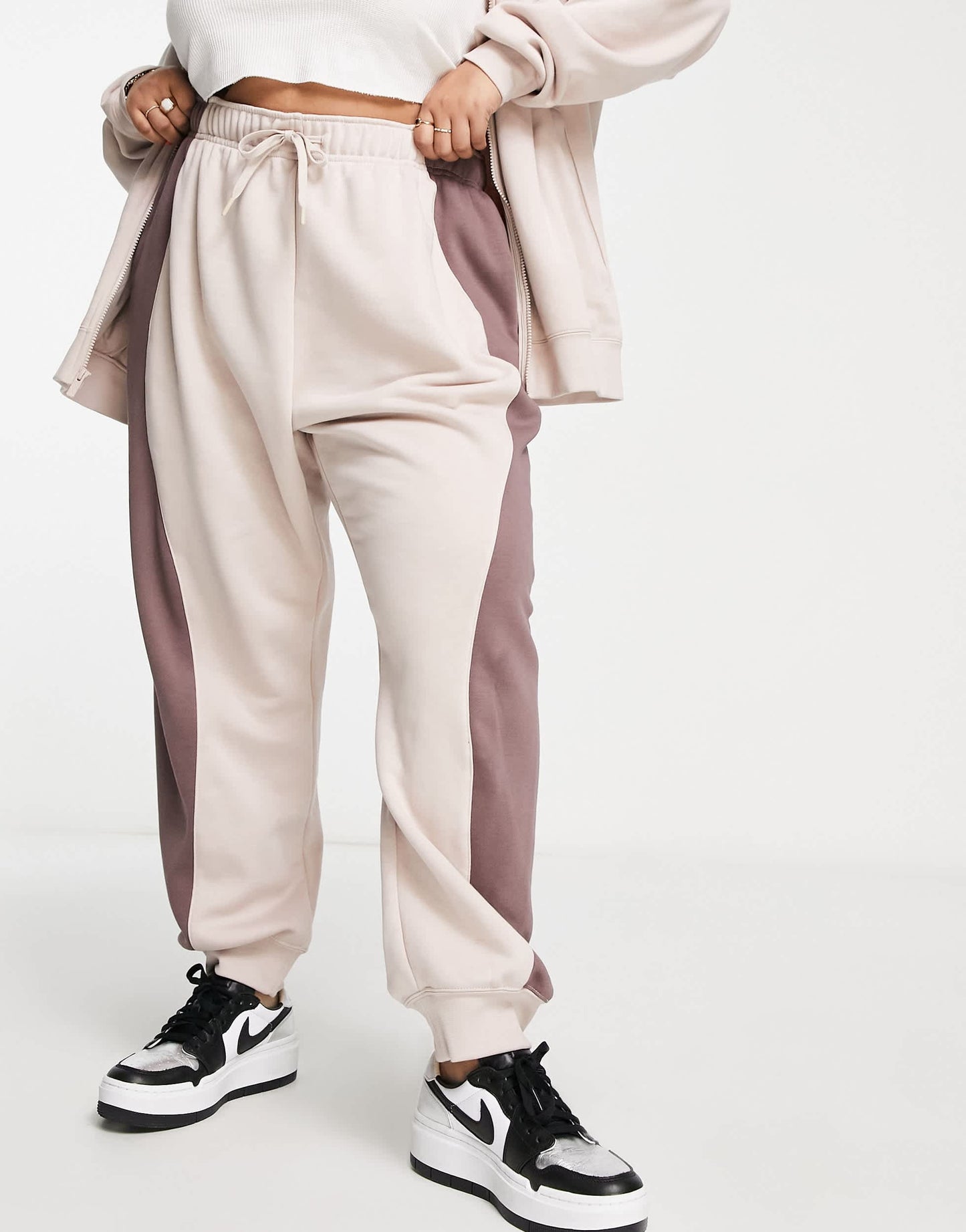 Nike Air Plus fleece joggers in stone