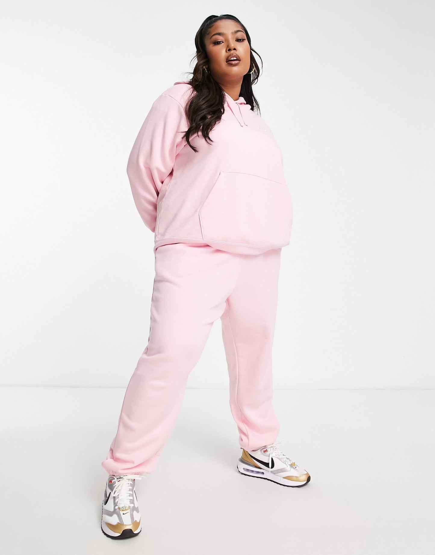 Nike Plus Club fleece joggers in soft pink