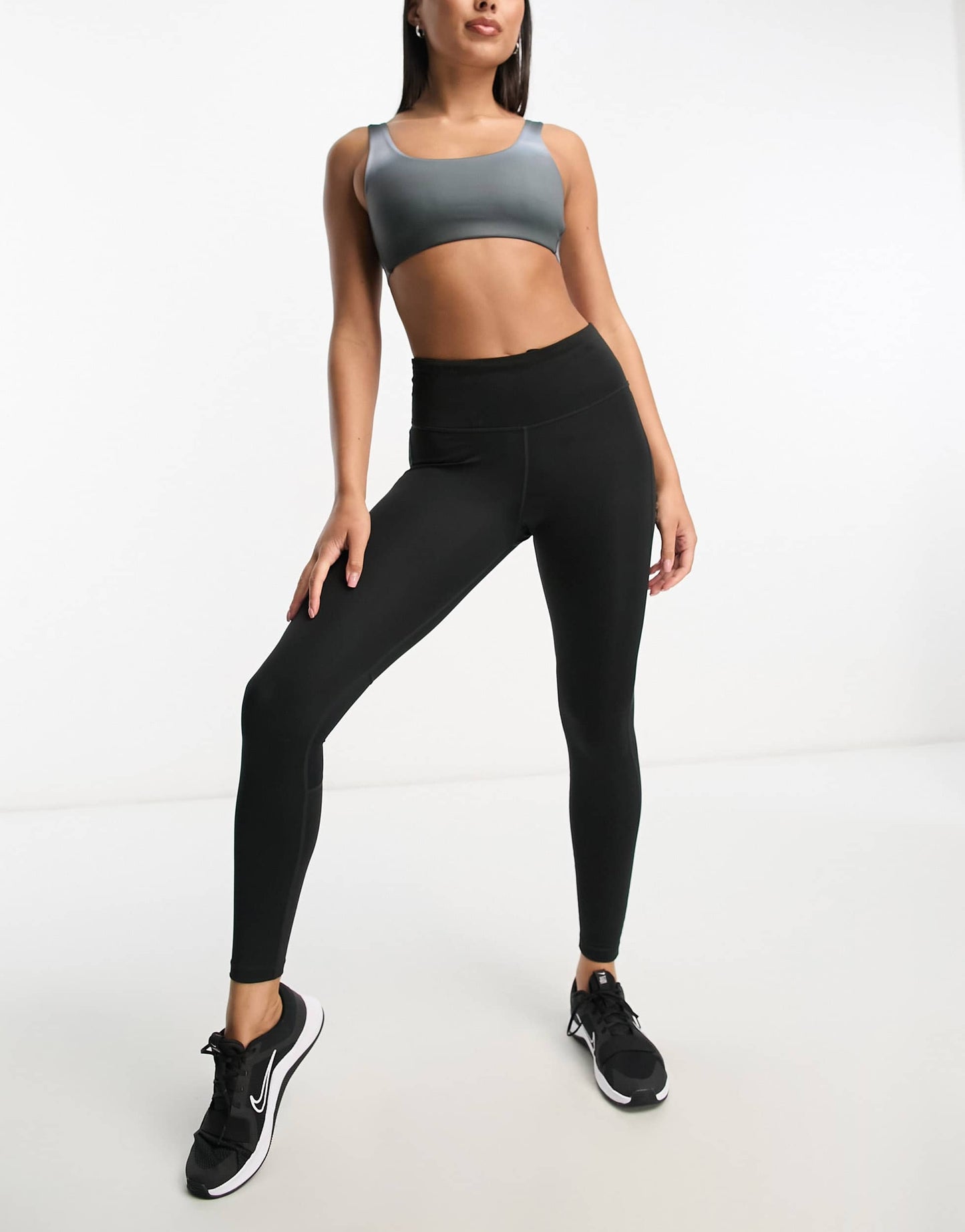 Nike Yoga Luxe Alate Dri-FIT light support sports bra in black ombre