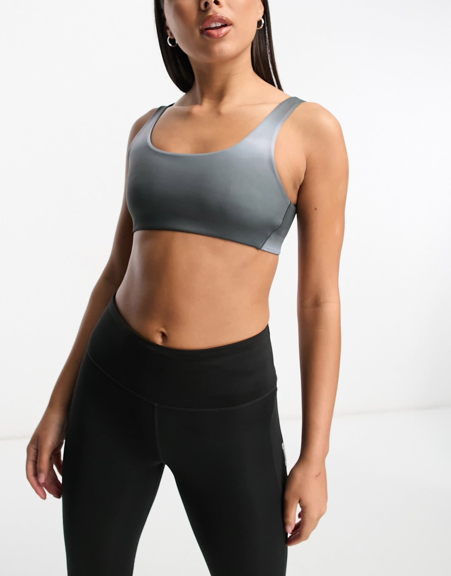 Nike Yoga Luxe Alate Dri-FIT light support sports bra in black ombre