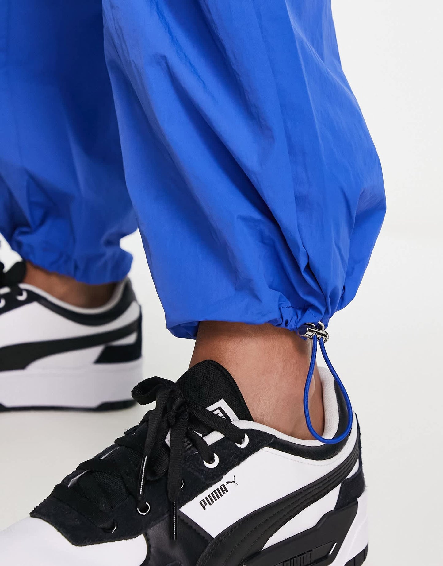 Heartbreak parachute wide leg trousers in cobalt