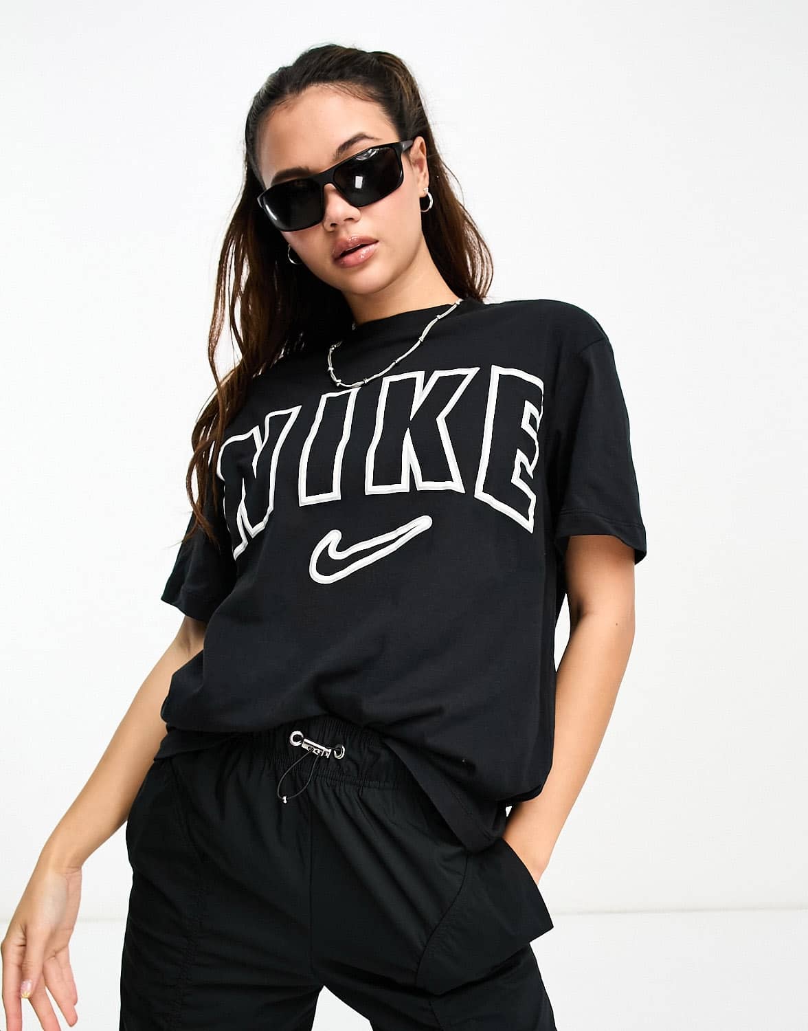 Nike varsity boyfriend t-shirt in black