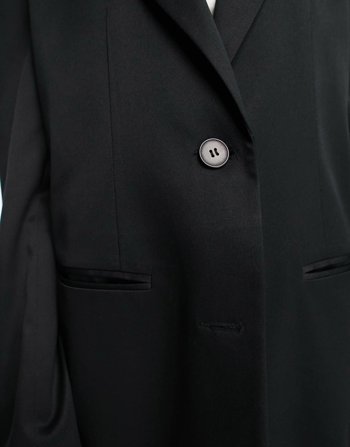 COLLUSION oversized woven blazer with pockets in black