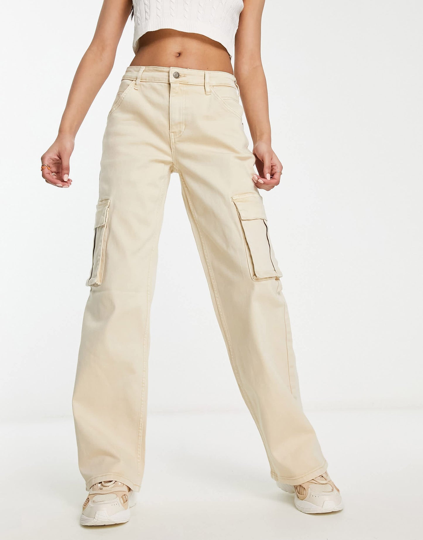 Guess Originals cargo jeans in tan wash