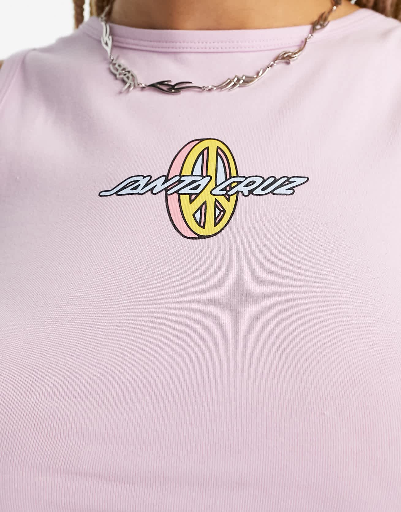 Santa Cruz peace strip crop top in lilac Exclusive at ASOS
