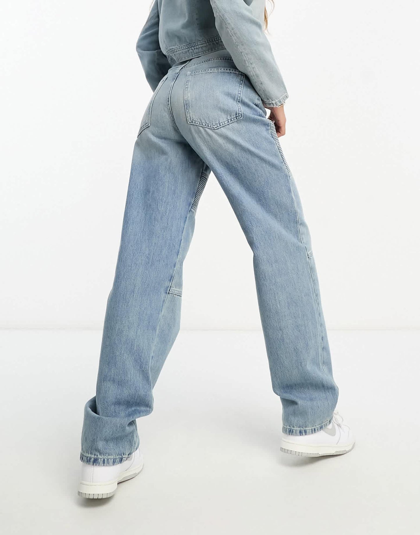 ASYOU motorcross straight jean co-ord in bleach tint