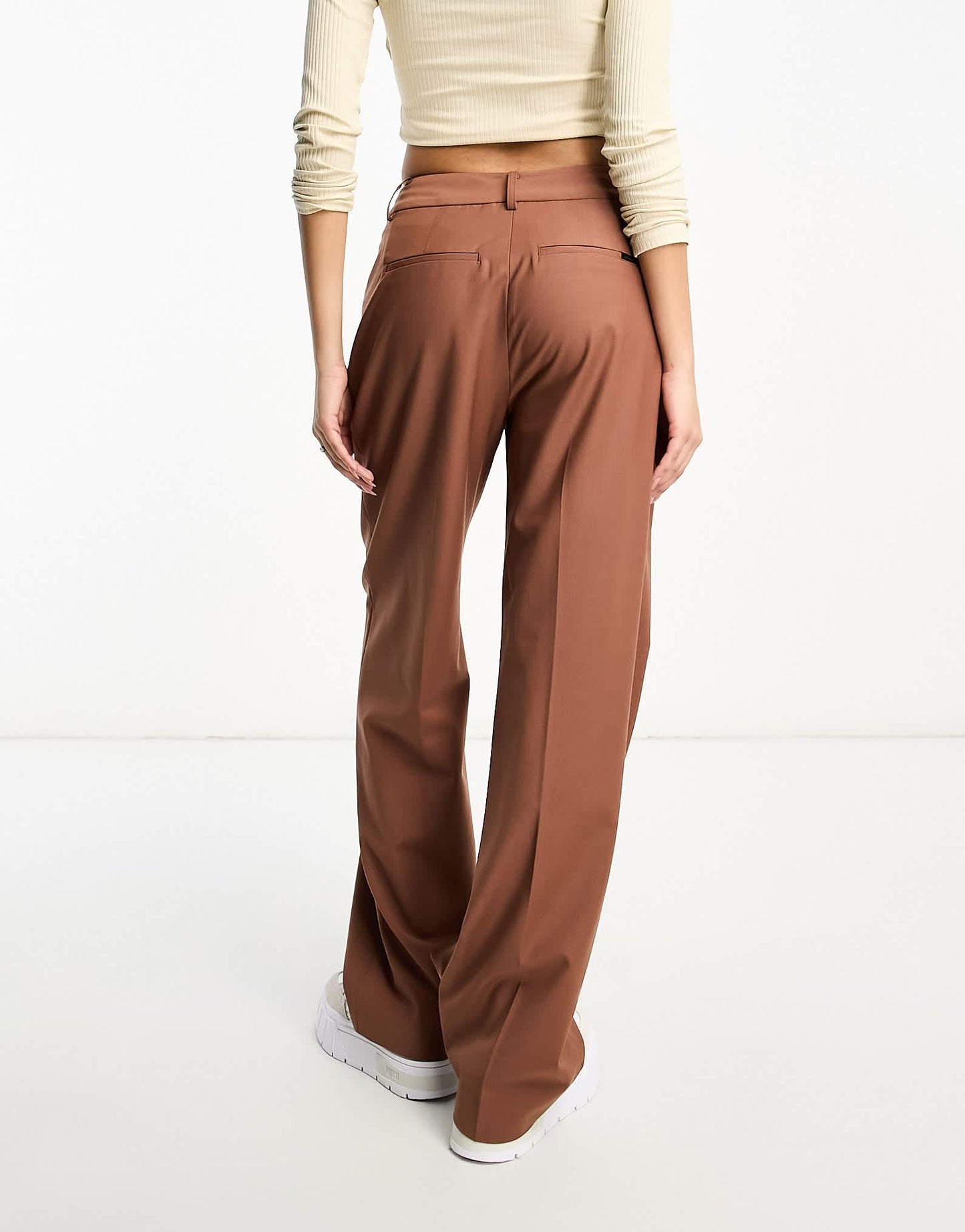 AllSaints Corin Miro co-ord suit trouser in rust