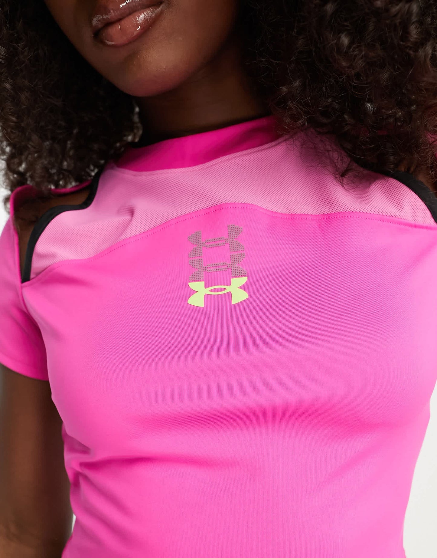 Under Armour Run Anywhere crop top in pink