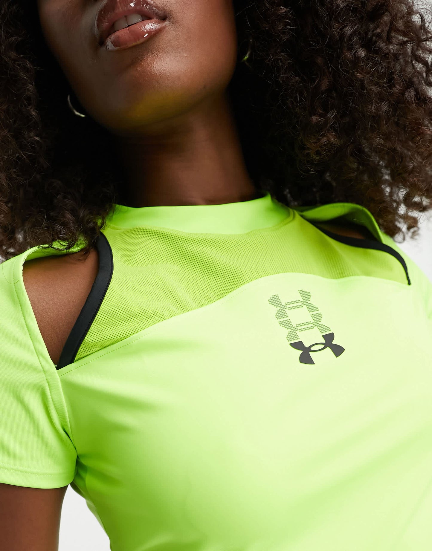 Under Armour Run Anywhere crop top in yellow