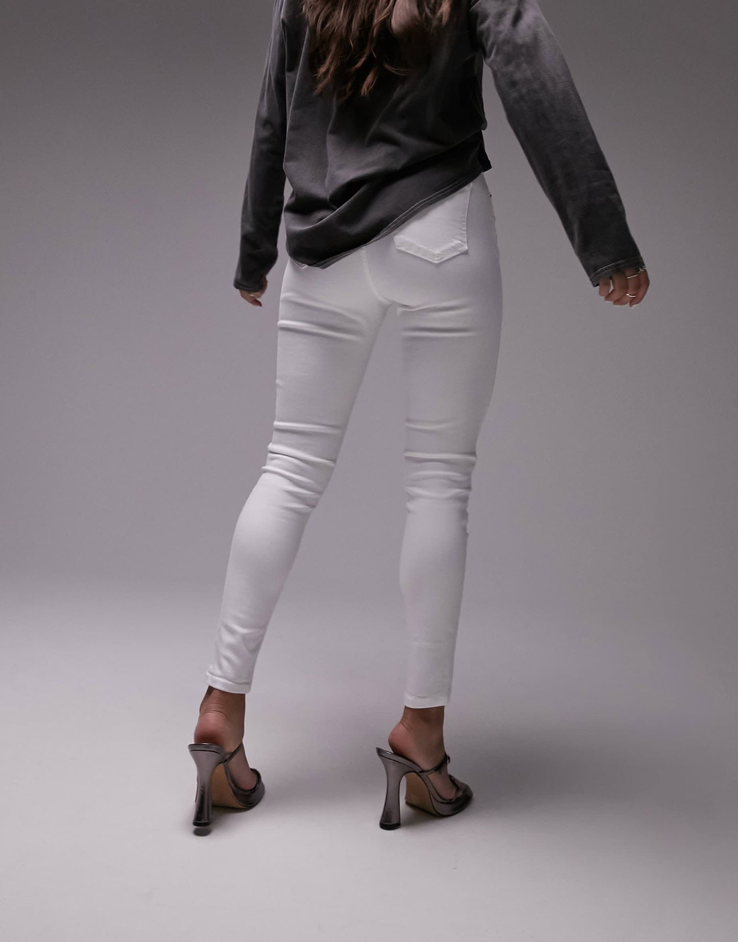 Topshop Hourglass high rise Jamie jeans in white