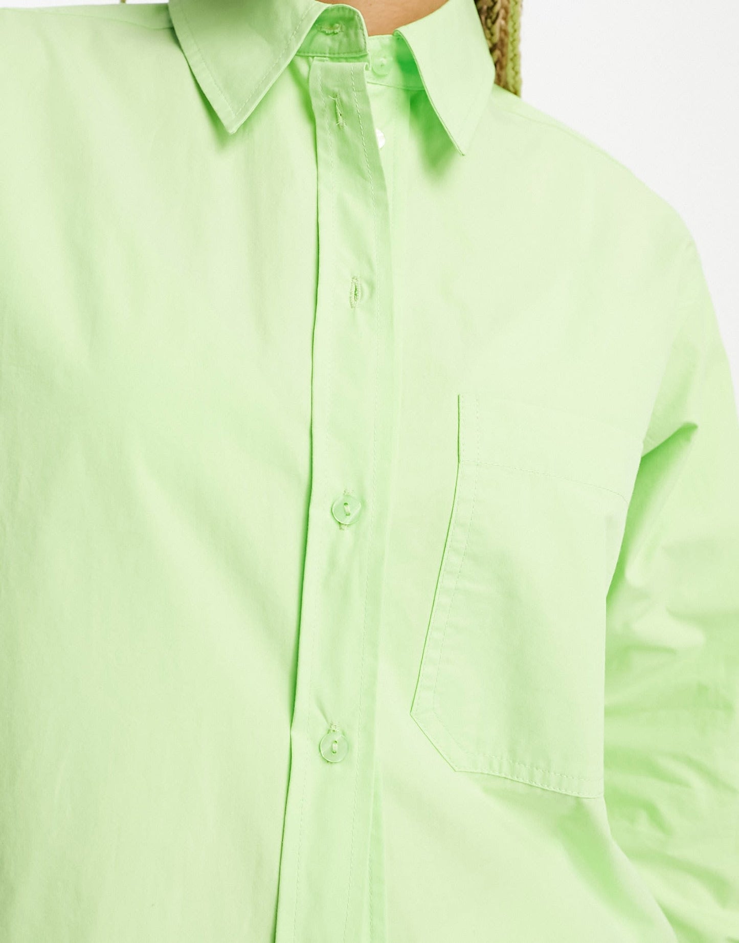 Signature 8 co-ord oversized shirt in green