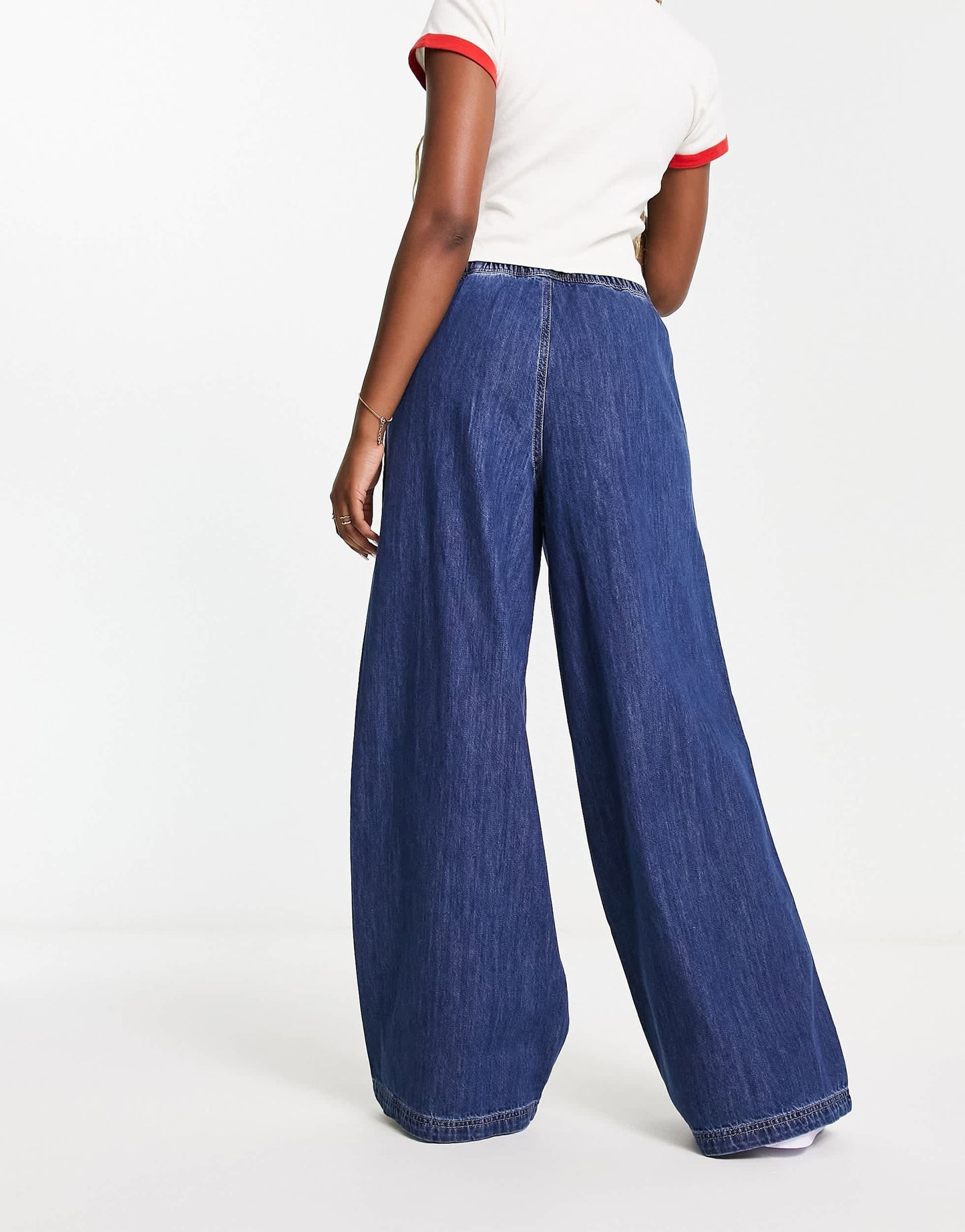 Signature 8 oversized slouchy denim jean in dark wash