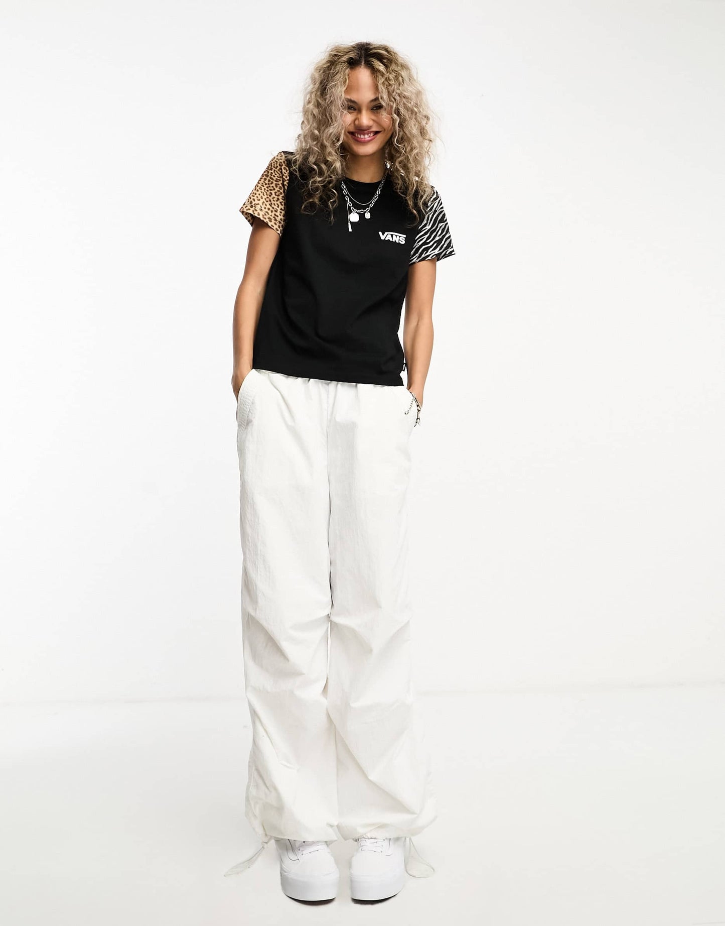 Vans wyld t-shirt with animal print in black - Exclusive to ASOS