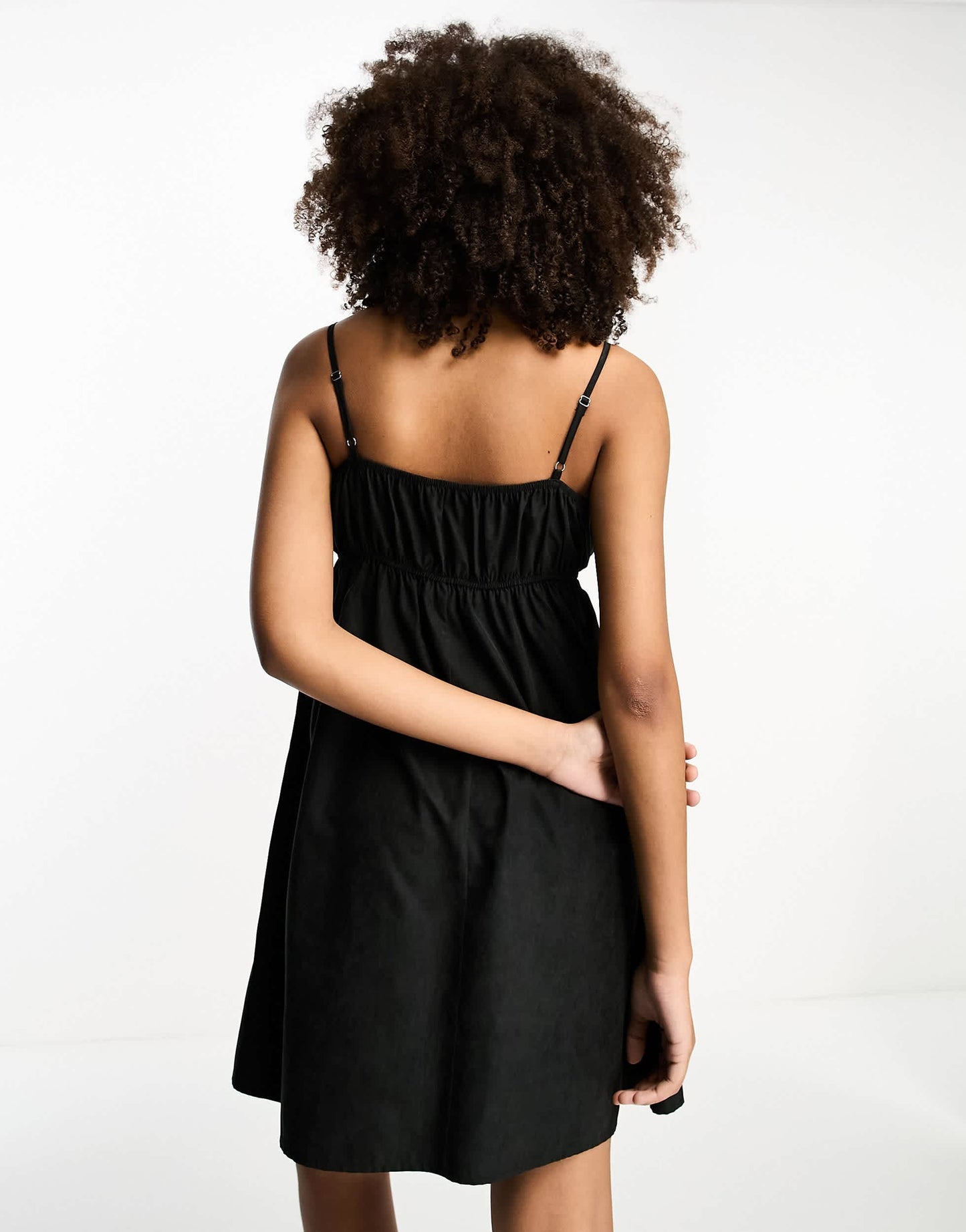 Lola May cami strap mini a line dress in black