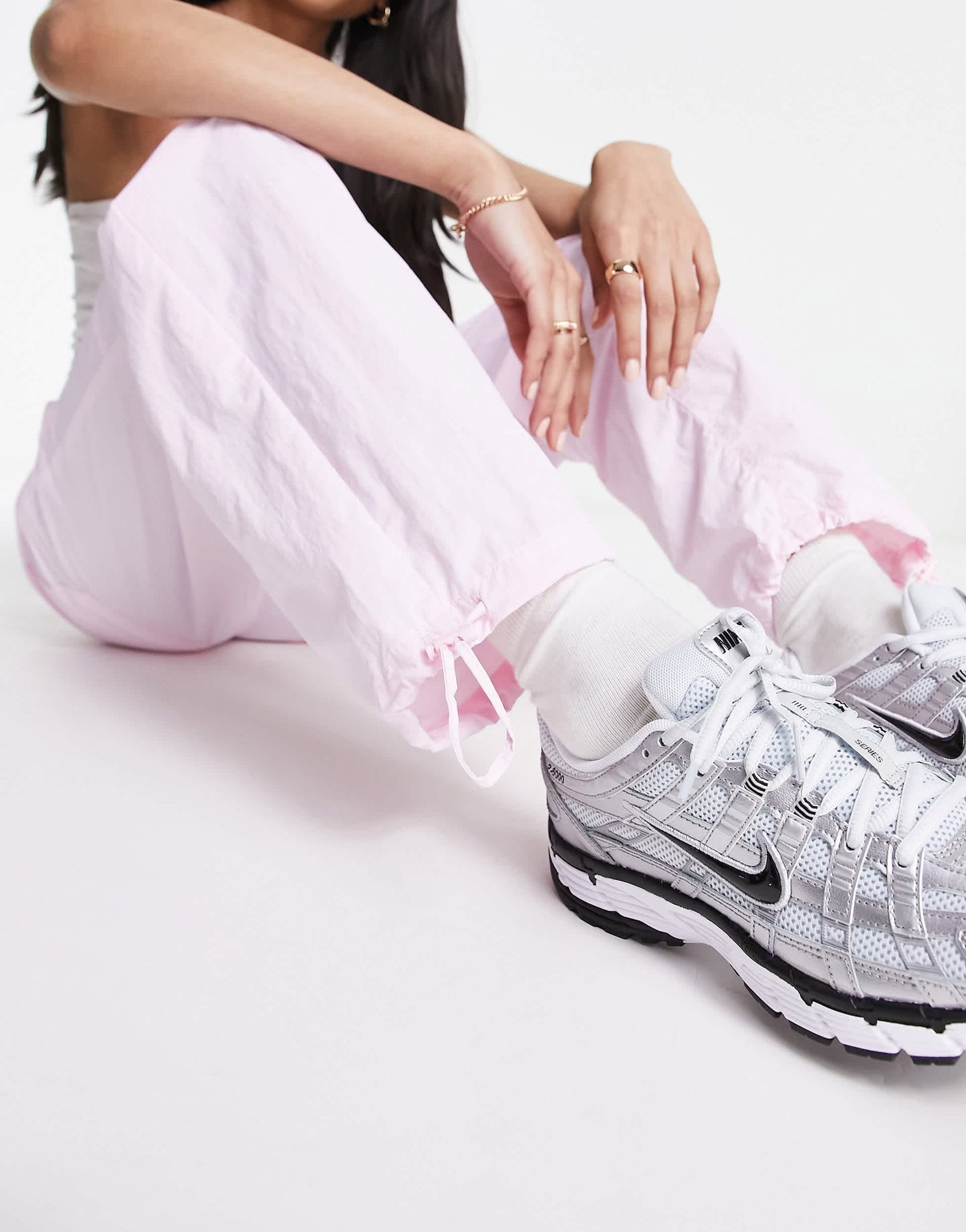 Pimkie parachute cargo trousers in pink