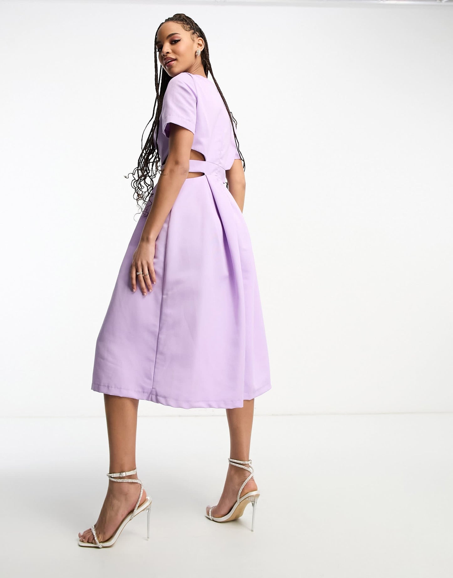 Nobody's Child Co cut out midi prom dress in lilac