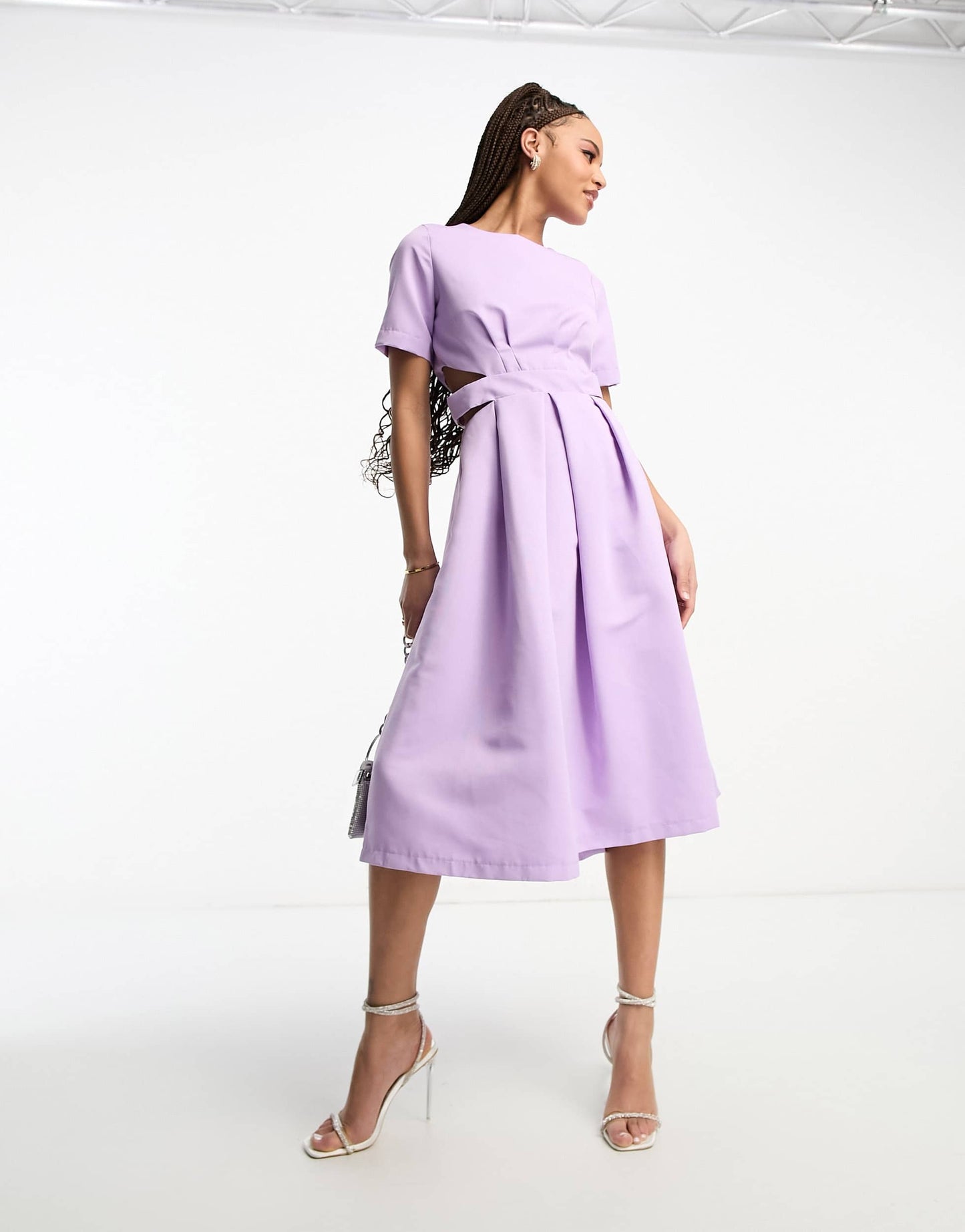 Nobody's Child Co cut out midi prom dress in lilac