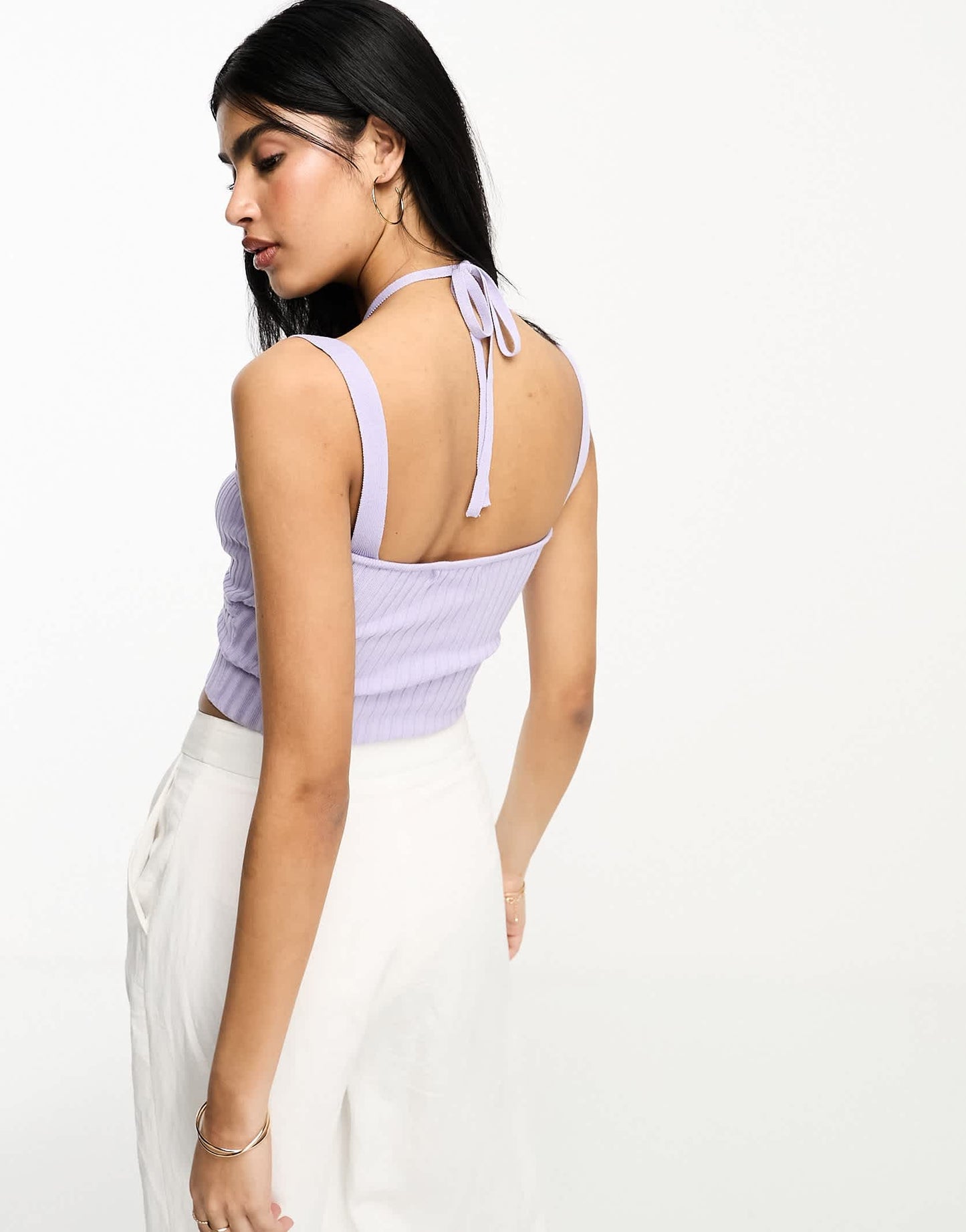 4th & Reckless emerie pleated knit top in lilac