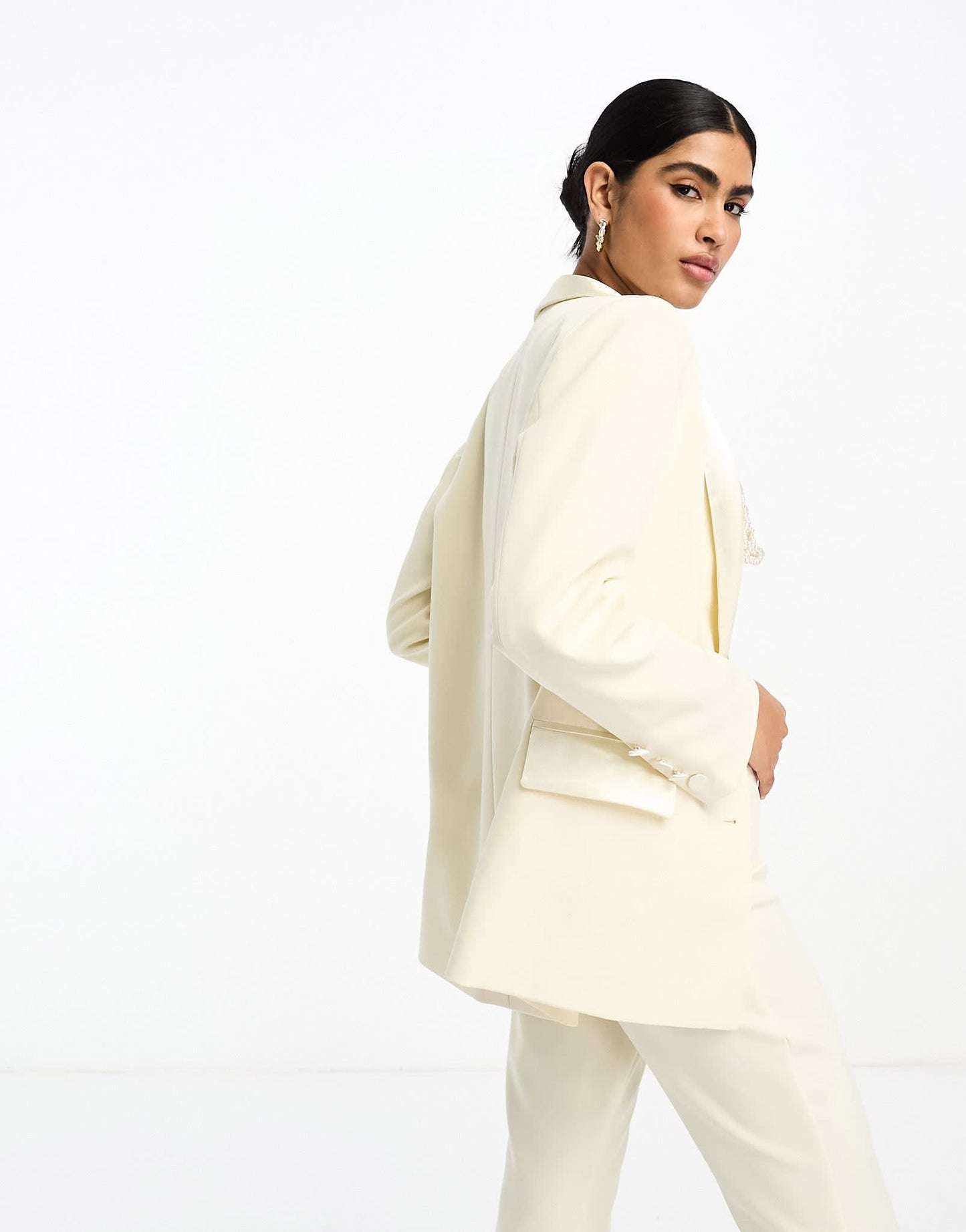 Never Fully Dressed Bridal tailored blazer suit co-ord in ivory