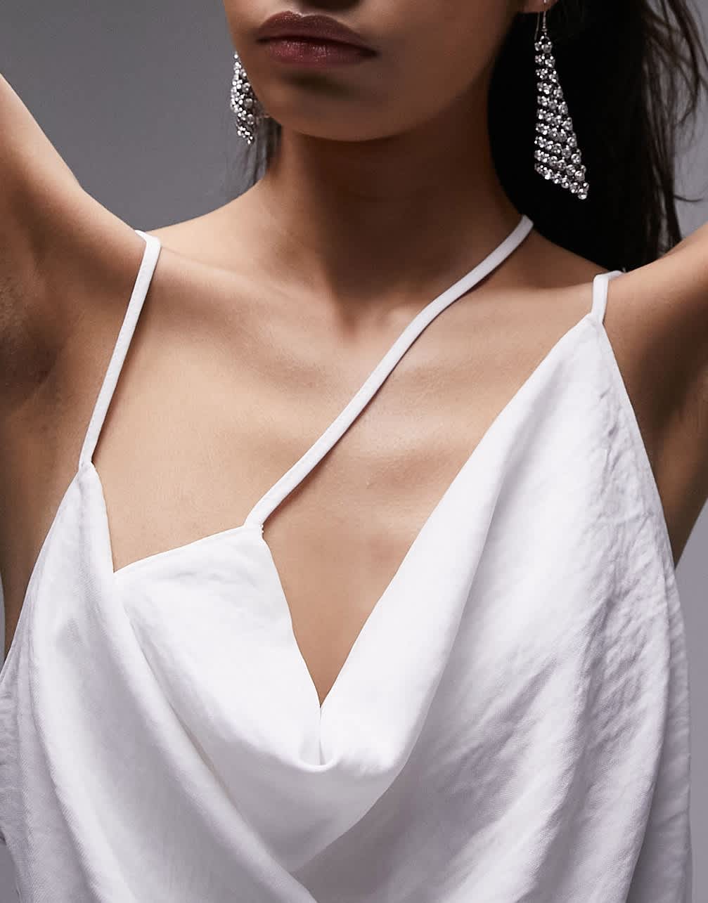 Topshop cowl strappy cami in champagne