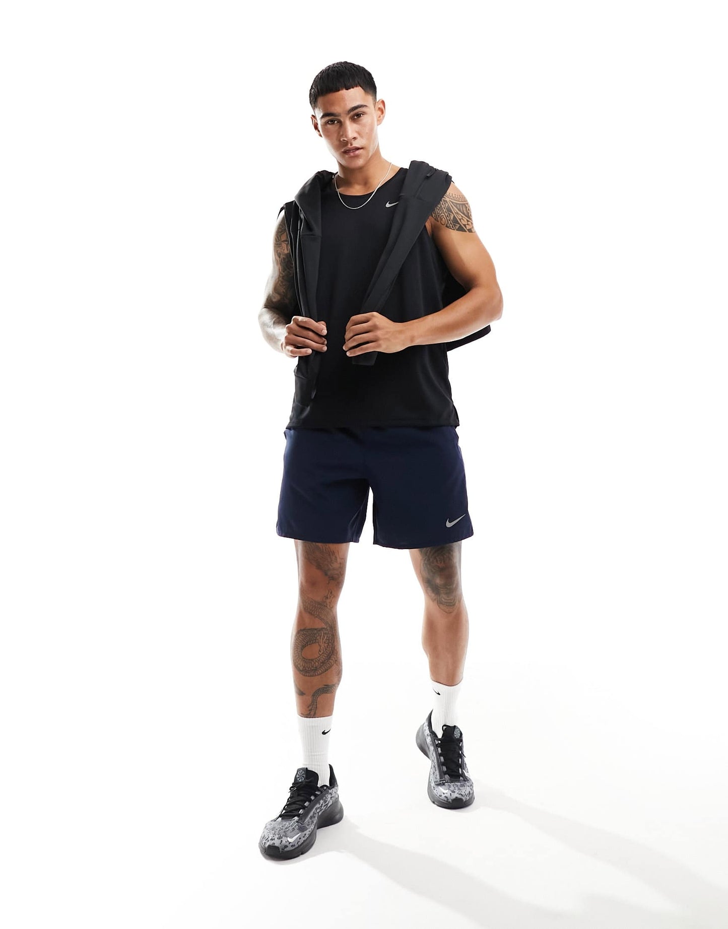 Nike Running Dri-fit Miler tank in black