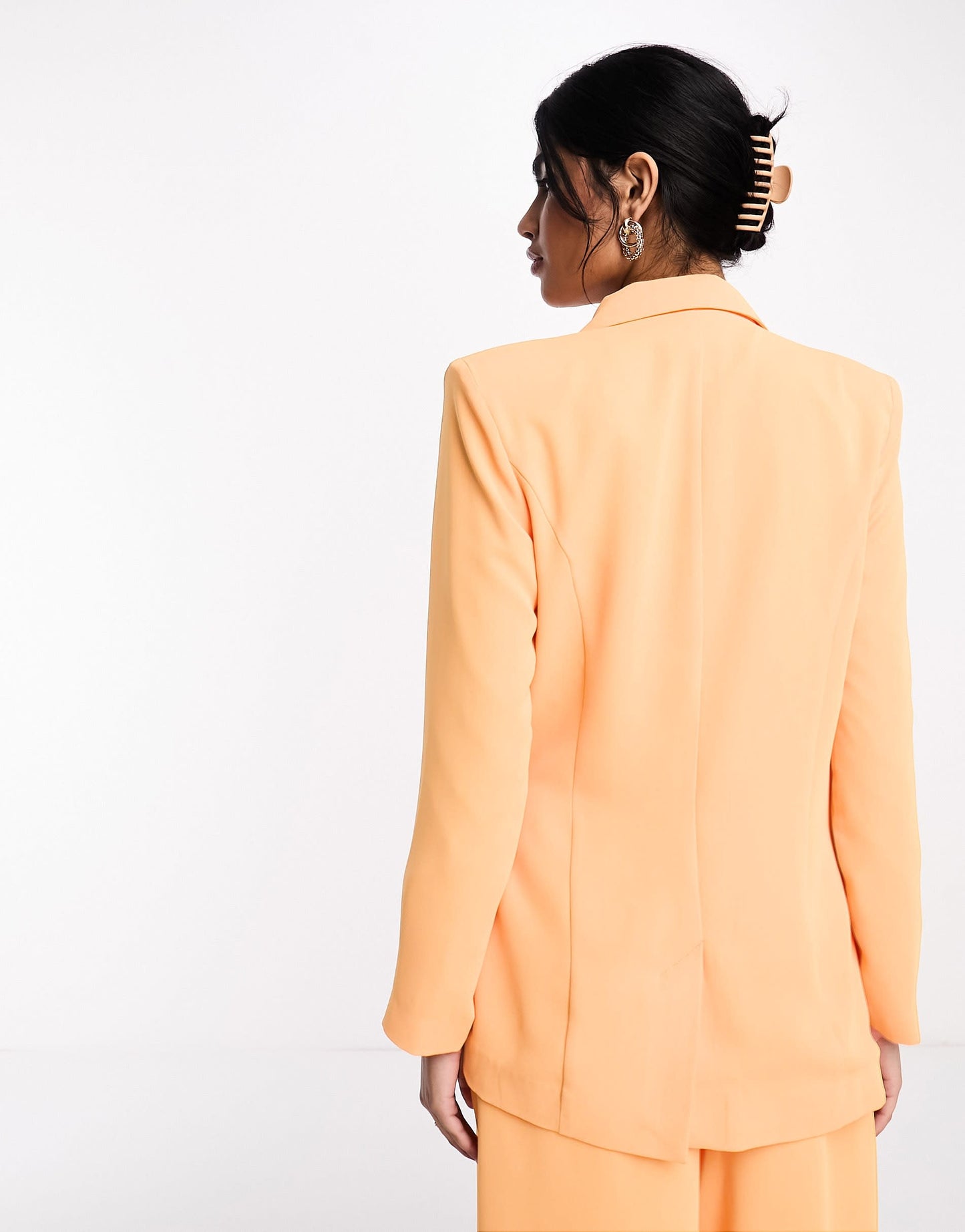Daska wrap tie blazer co-ord in bright orange