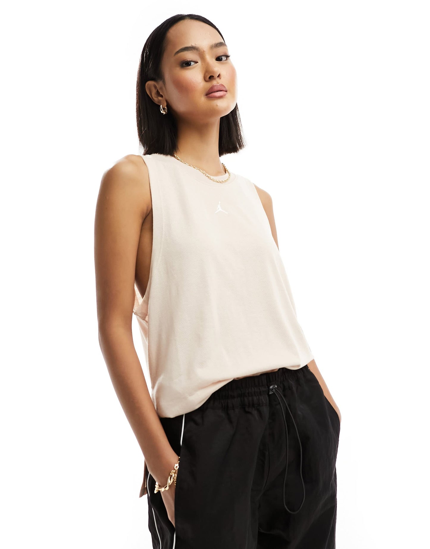 Jordan diamond jumpman tank top in beige