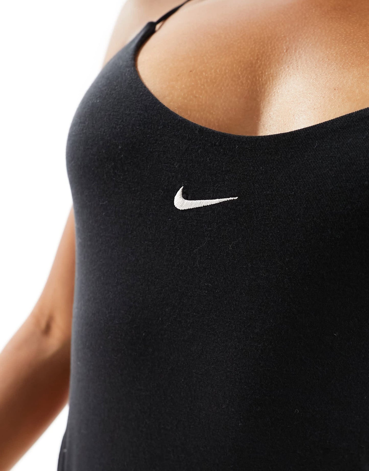 Nike knit cami body suit in black