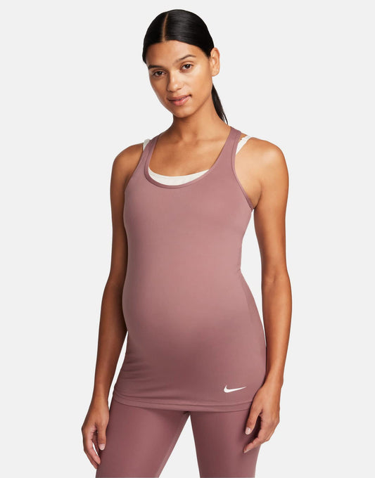 Nike Training Maternity Dri-Fit tank in smokey mauve
