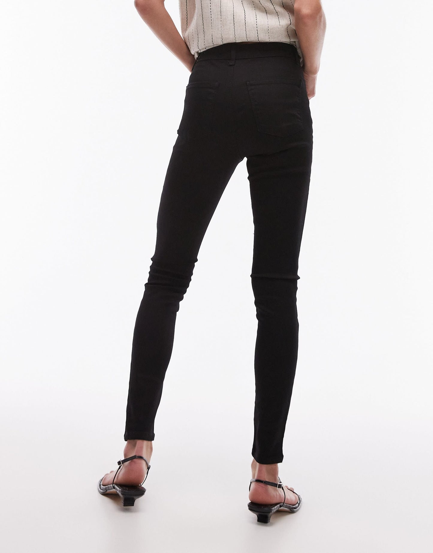 Topshop Joni high rise super skinny jean in pure black