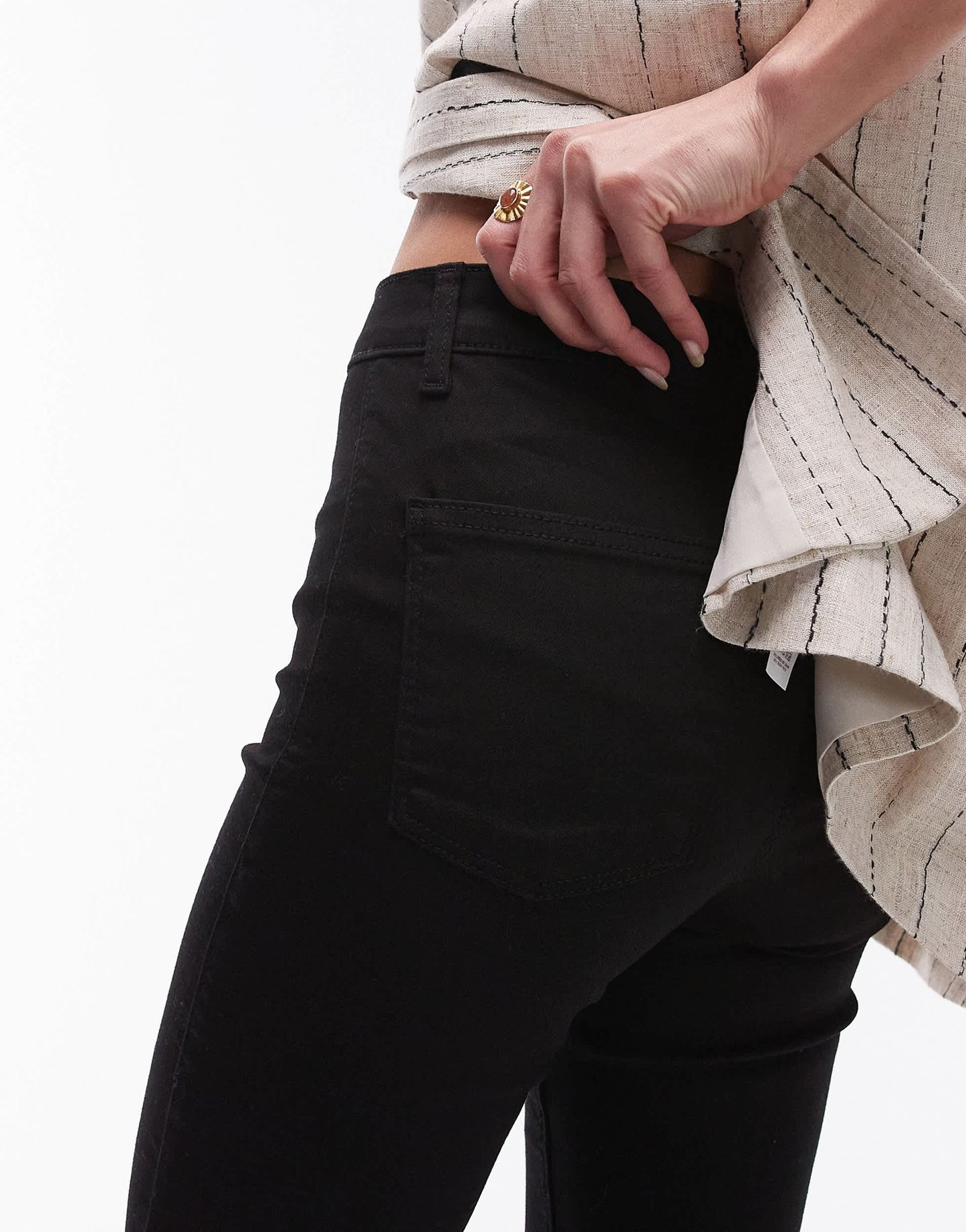 Topshop Joni high rise super skinny jean in pure black