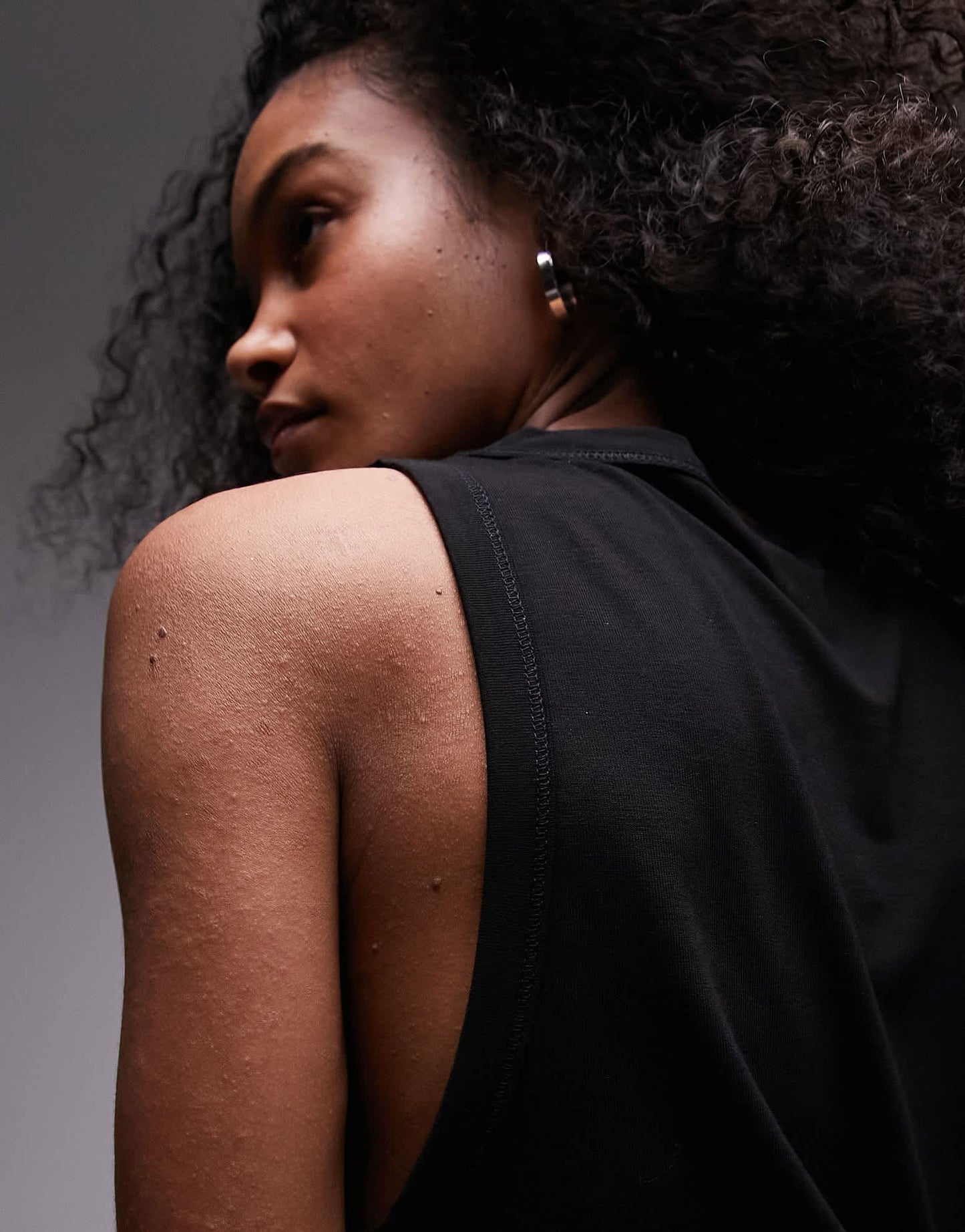 Topshop soft loose tank top in black