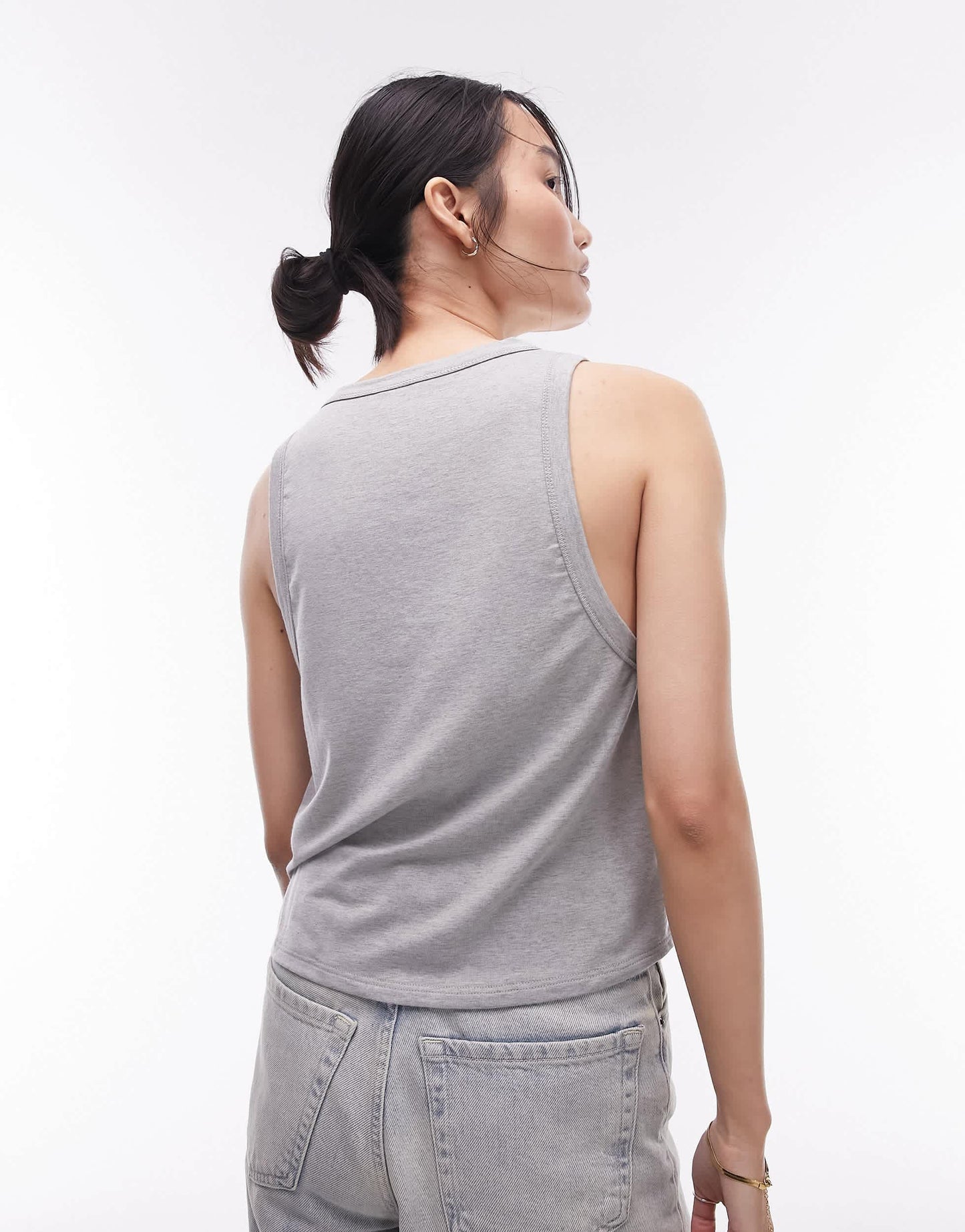 Topshop soft loose tank top in sage