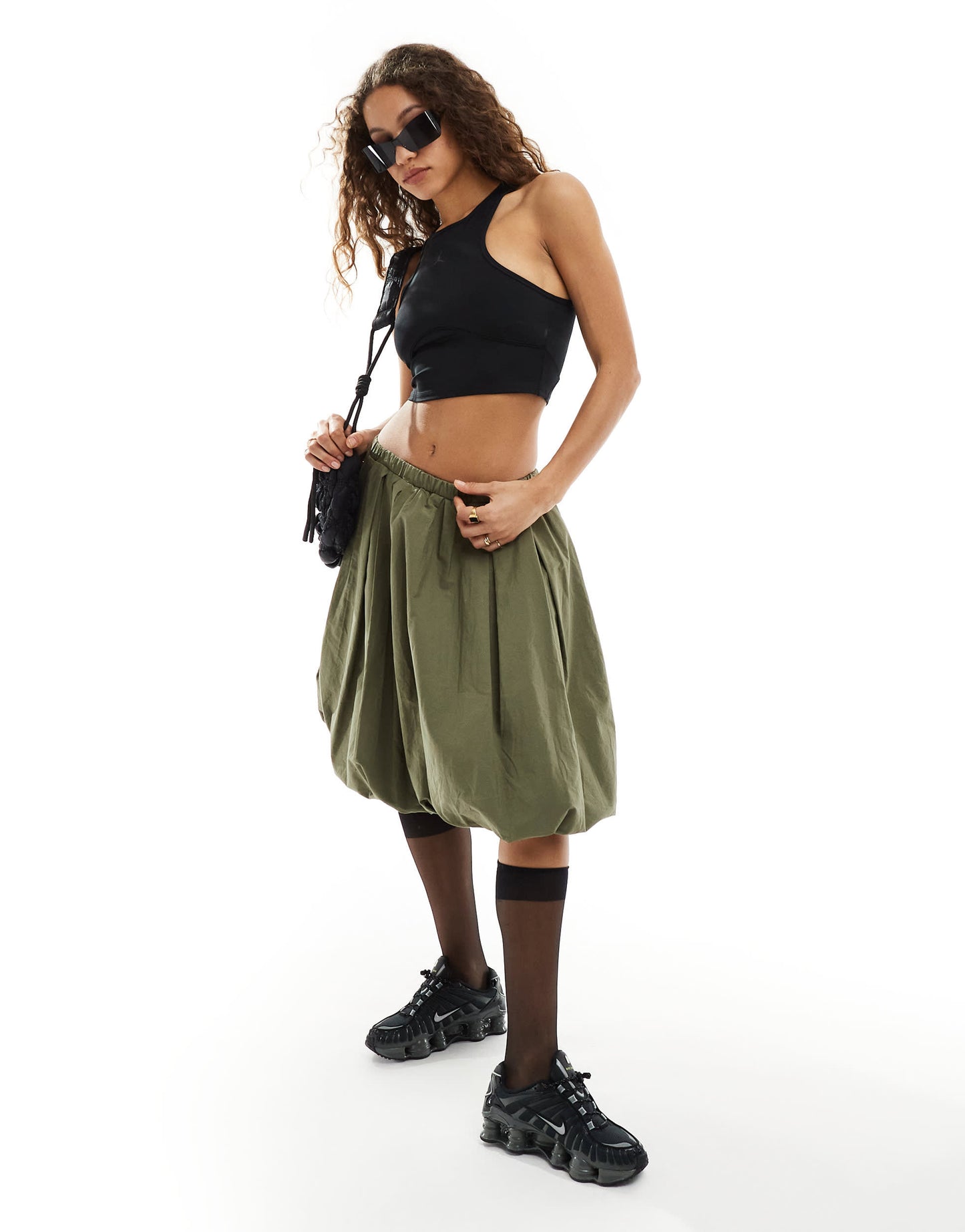 Jordan bodycon tank in black