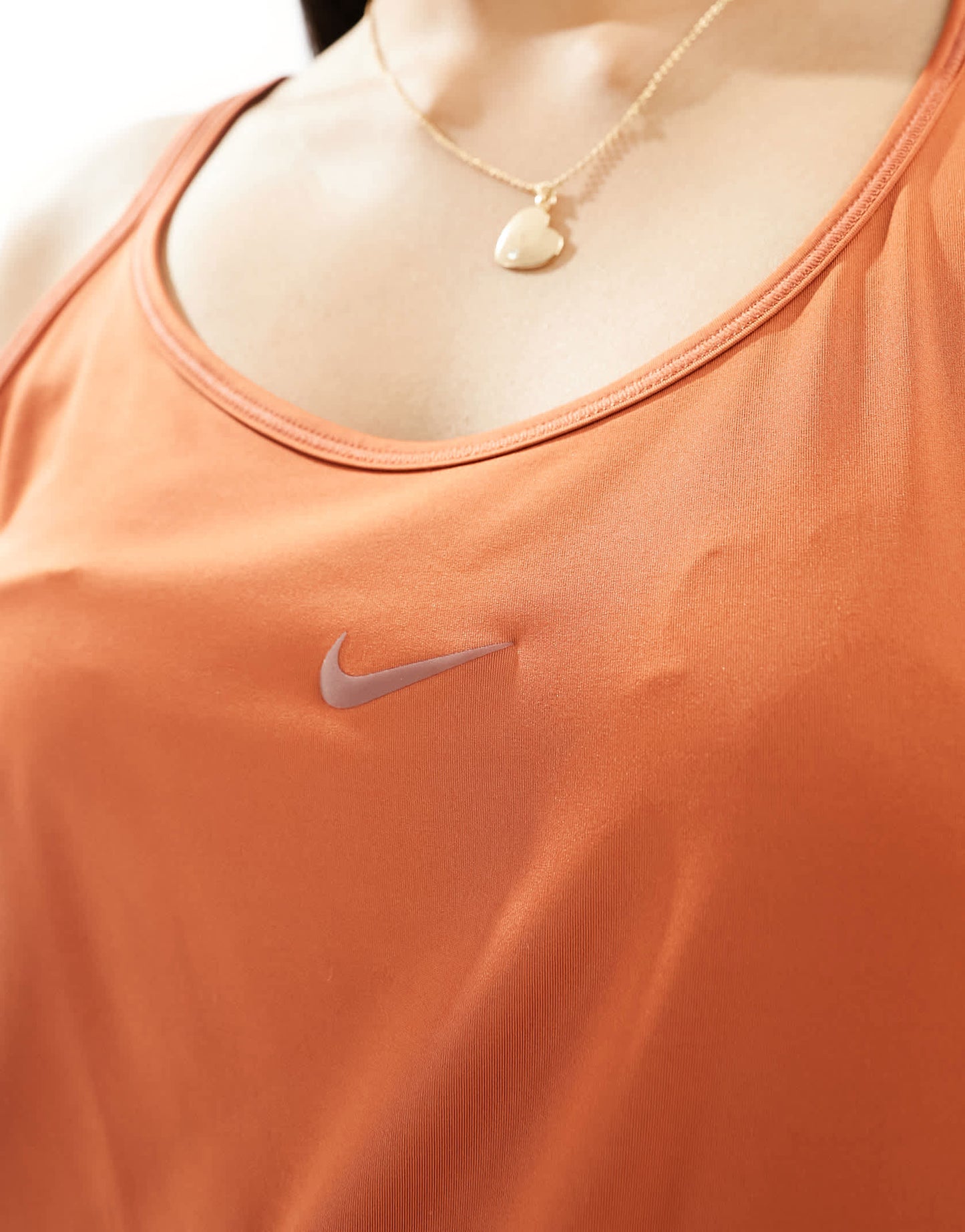 Nike One Training Dri-Fit classic strappy tank top in orange