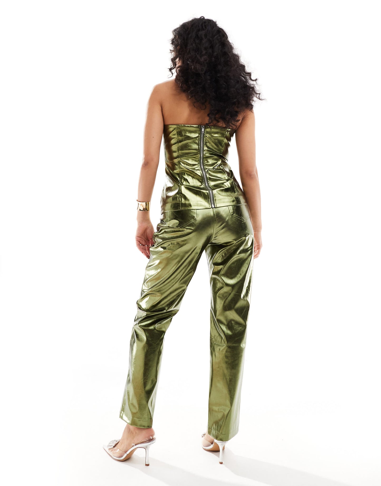 Amy Lynn Lupe trousers in khaki chrome co-ord