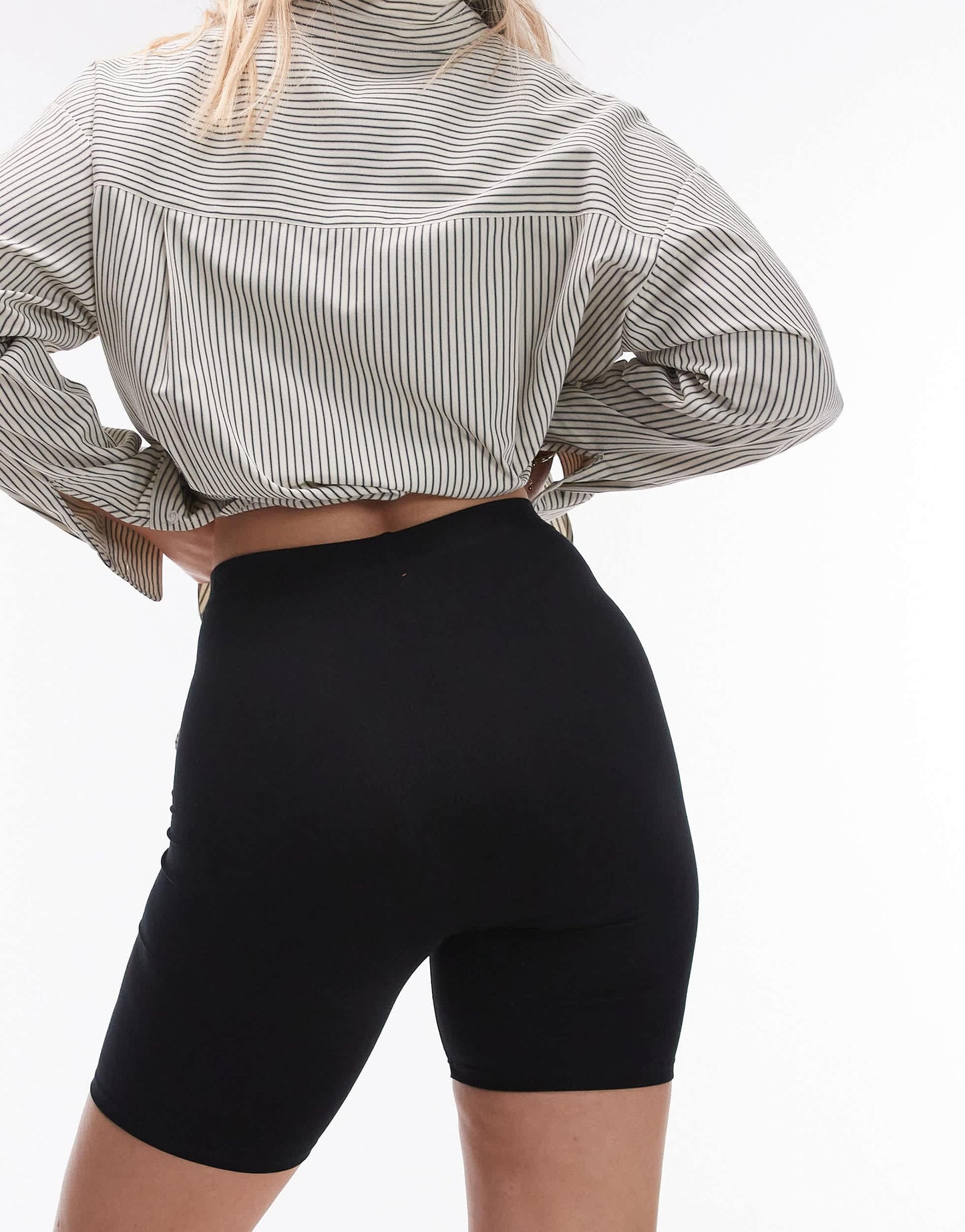 Topshop Hourglass basic legging short in black