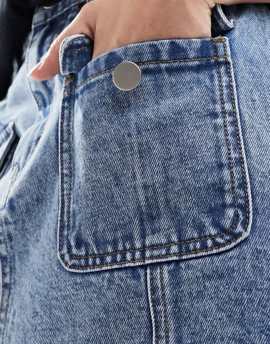 Bailey Rose micro denim mini skirt with Y2K detail
