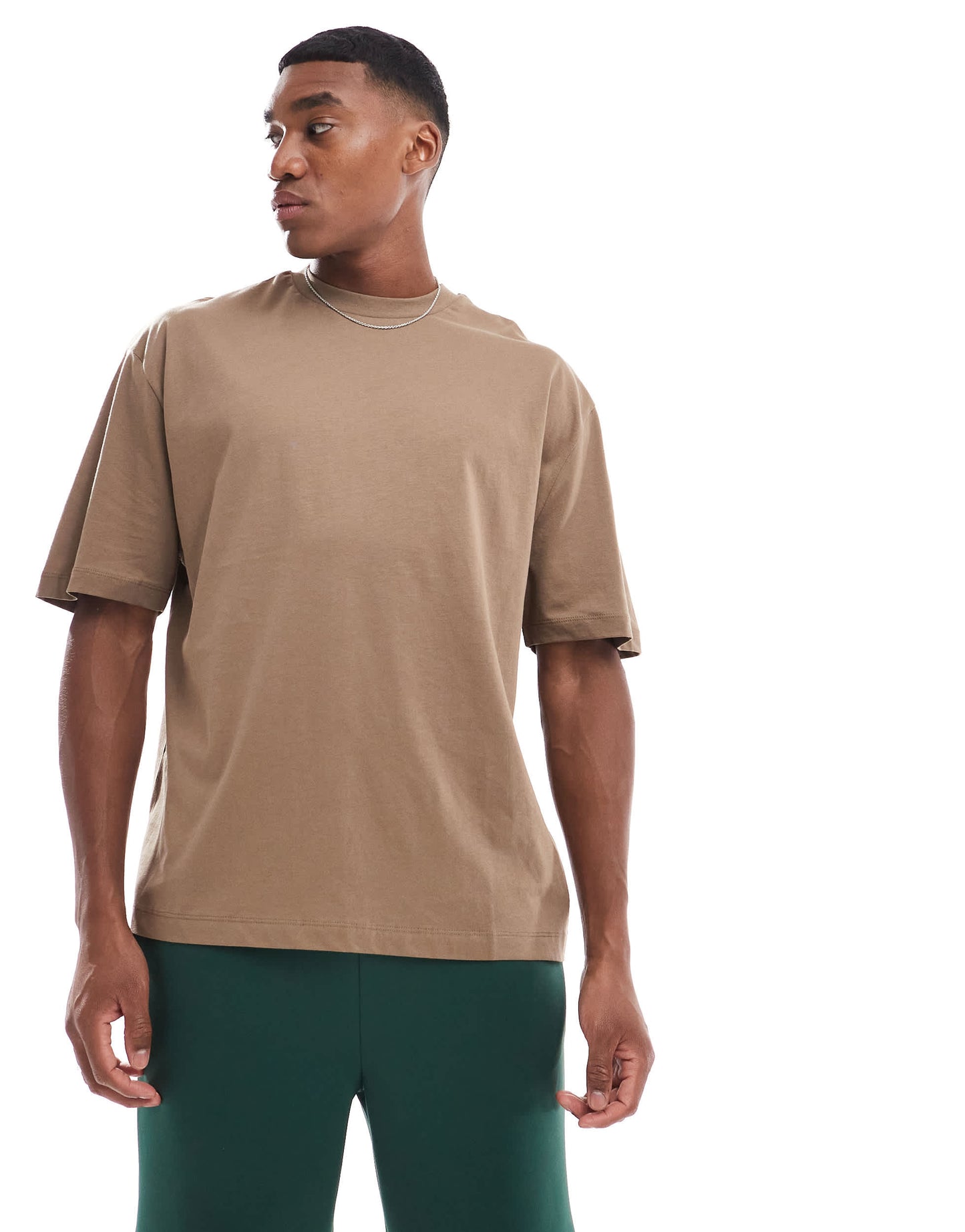 ASOS DESIGN oversized t-shirt in brown with celestial back print
