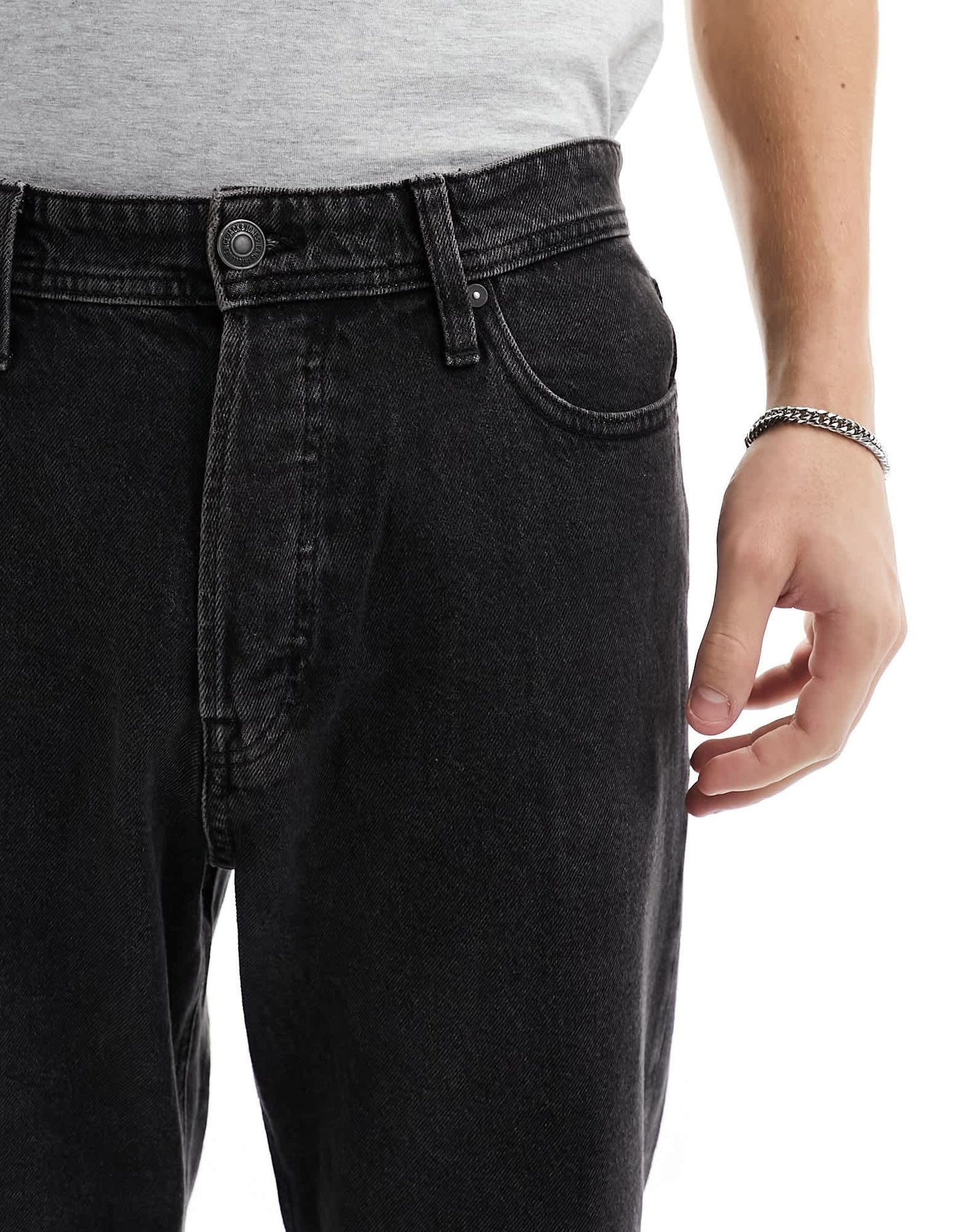 Jack & Jones Alex baggy jeans in black
