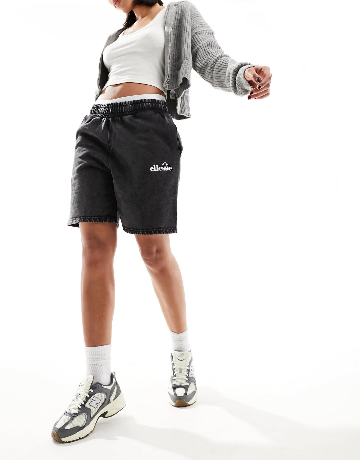 Ellesse Shabnam shorts in washed black
