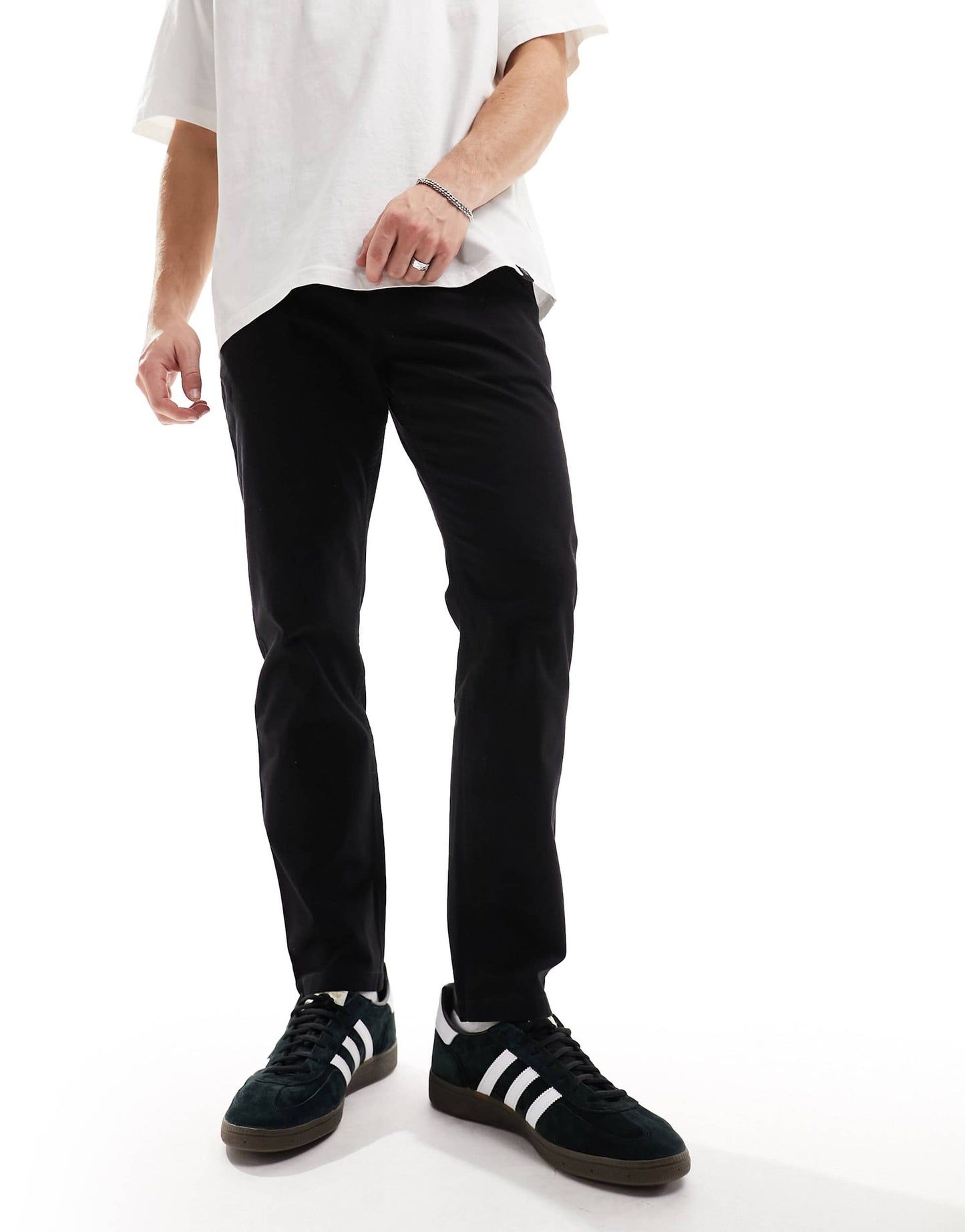Selected Homme Bill slim fit chino in black
