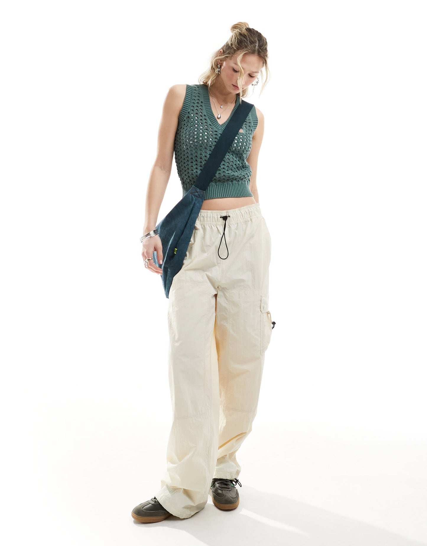 Dickies ingalls knitted vest in dark green
