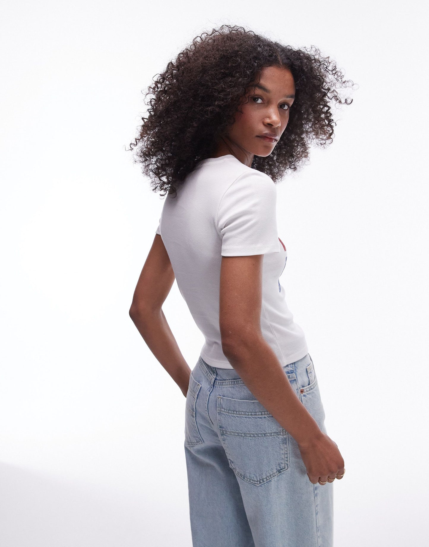 Topshop license Honda tee in ecru
