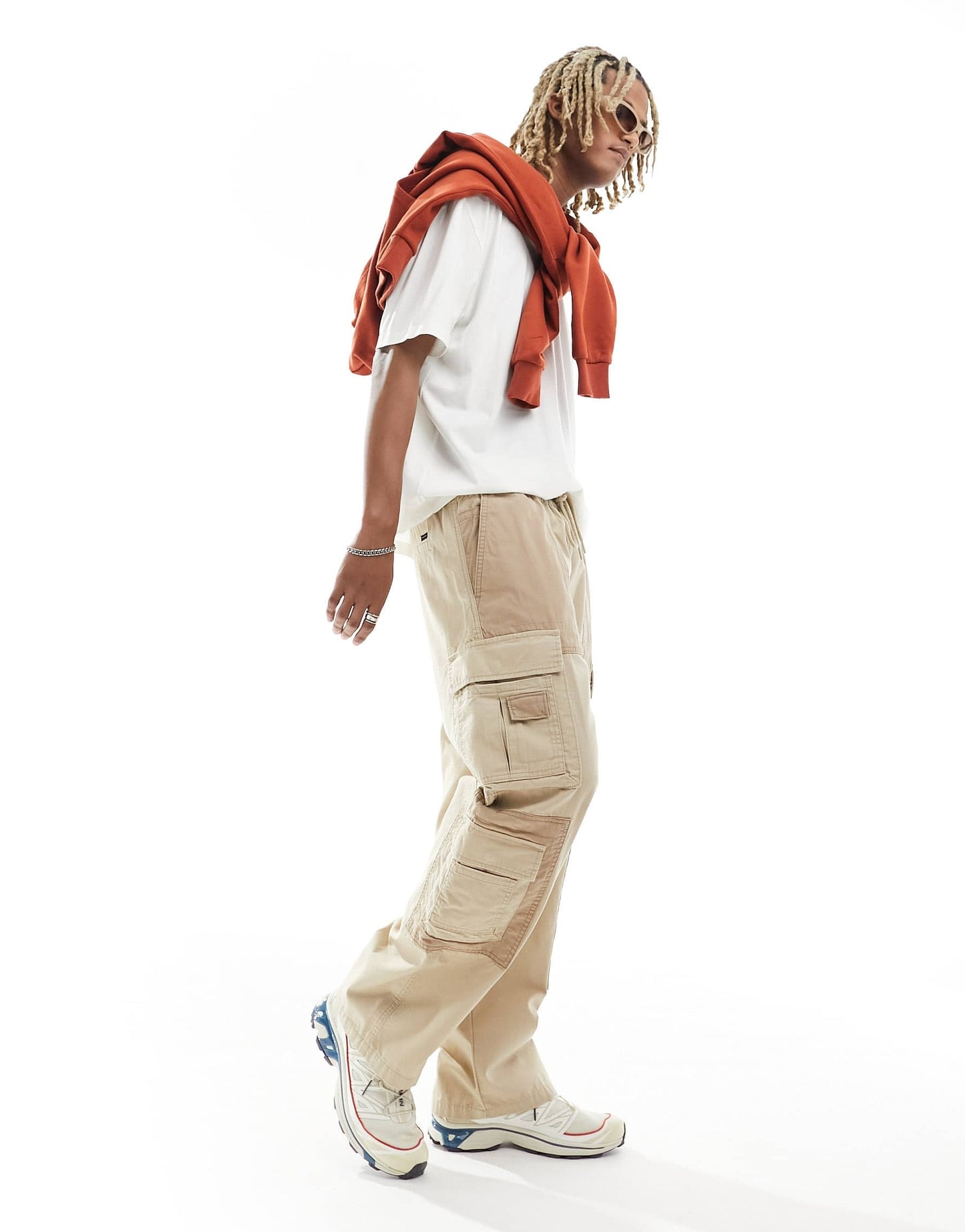 PacSun multipocket cargo trousers in beige