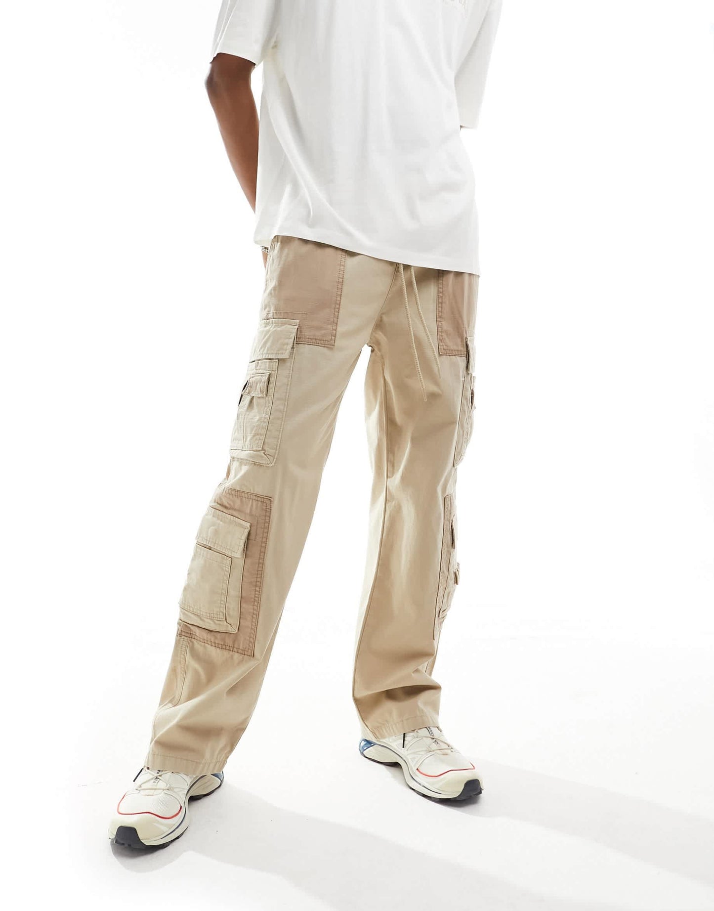 PacSun multipocket cargo trousers in beige