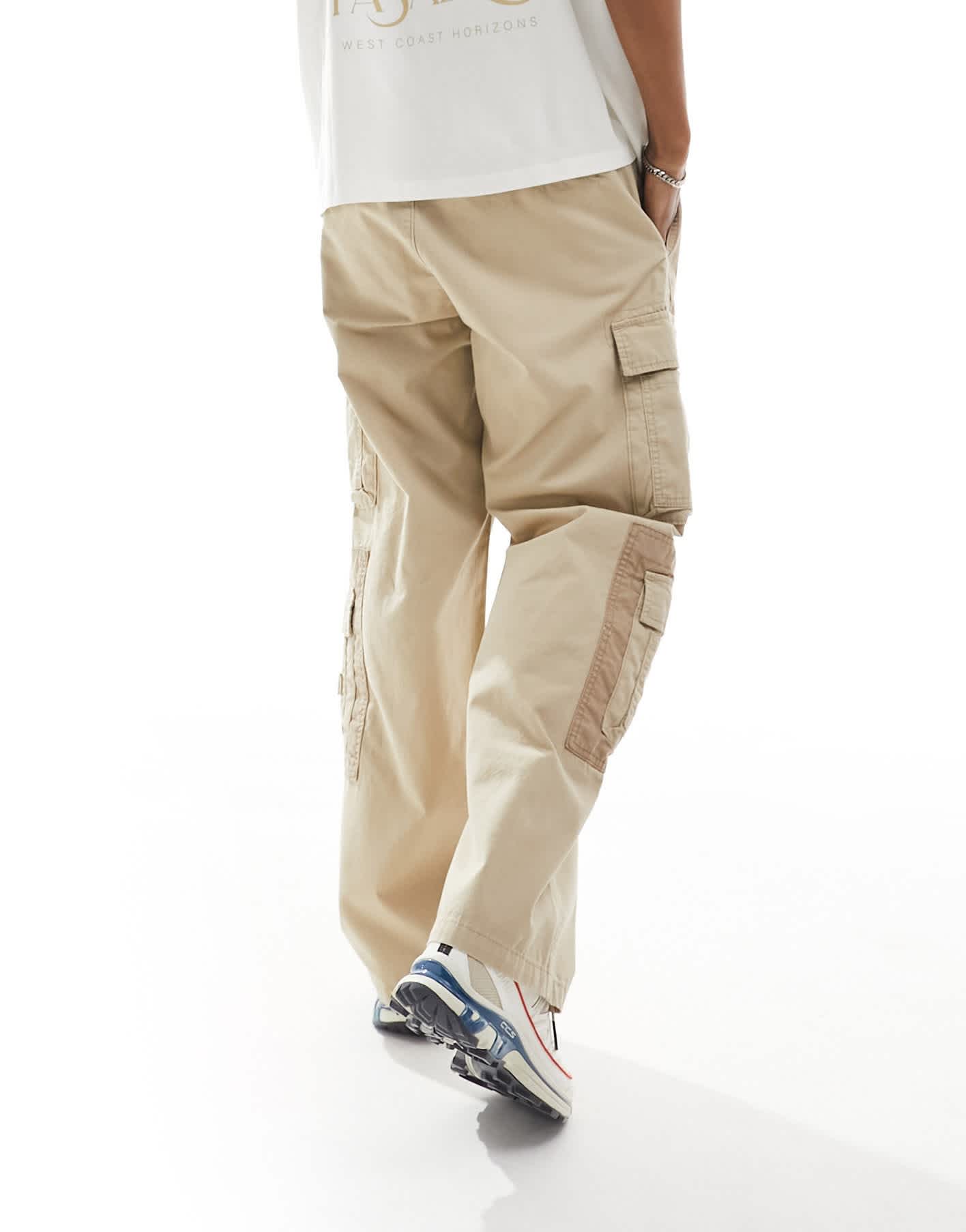 PacSun multipocket cargo trousers in beige