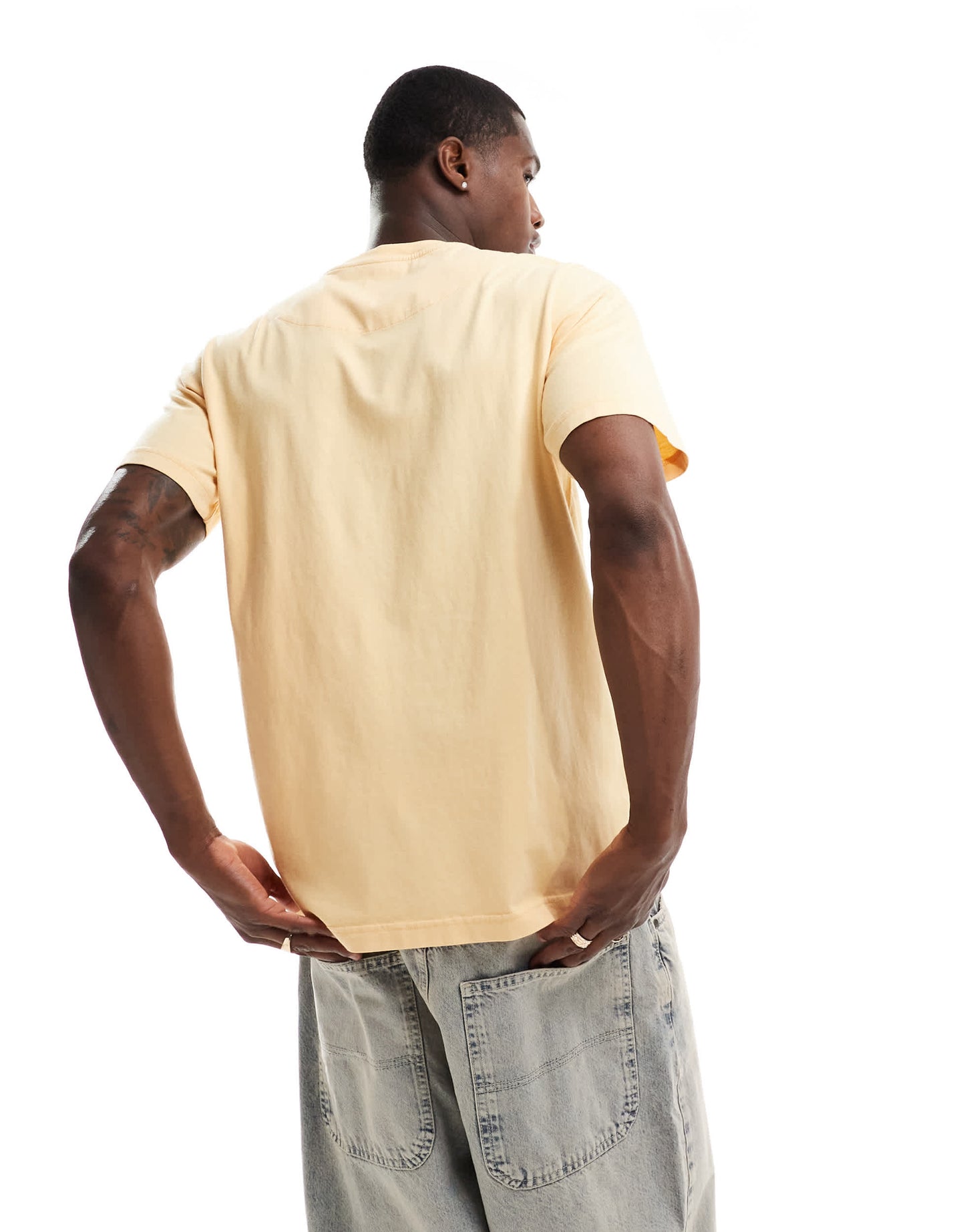 Pretty Green beach club t-shirt in pale yellow