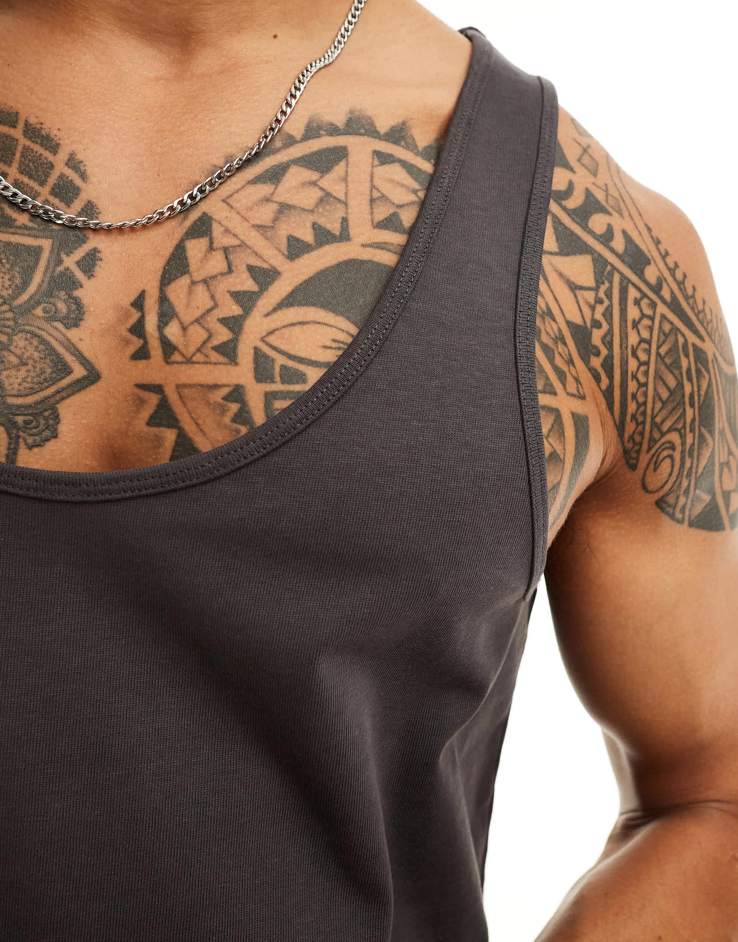 ASOS DESIGN heavyweight vest in charcoal