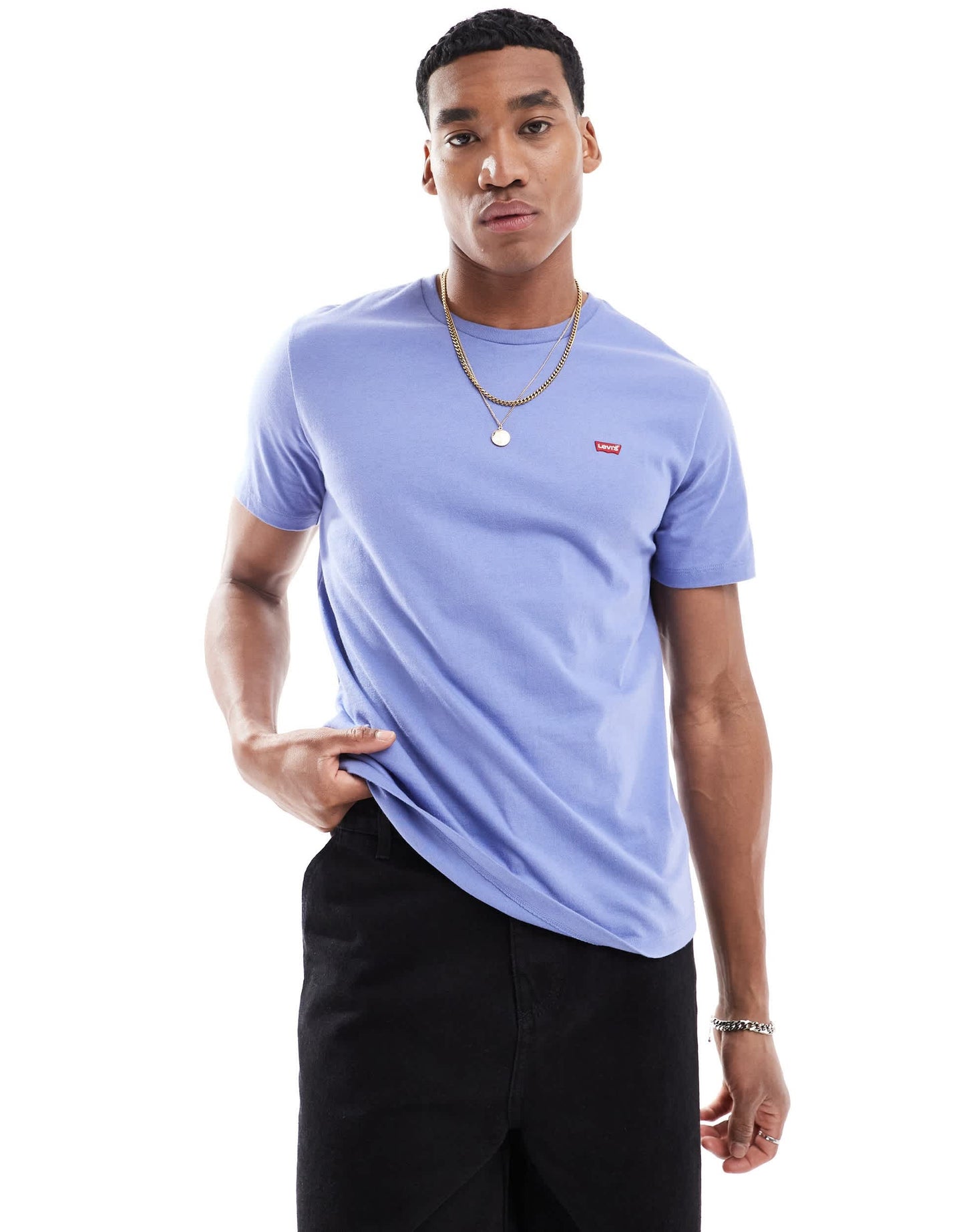 Levi's original batwing logo t-shirt in blue